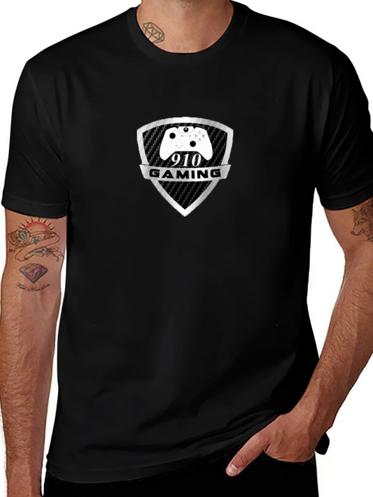 910 Gaming T-Shirt - Black Cotton Gamer Tee