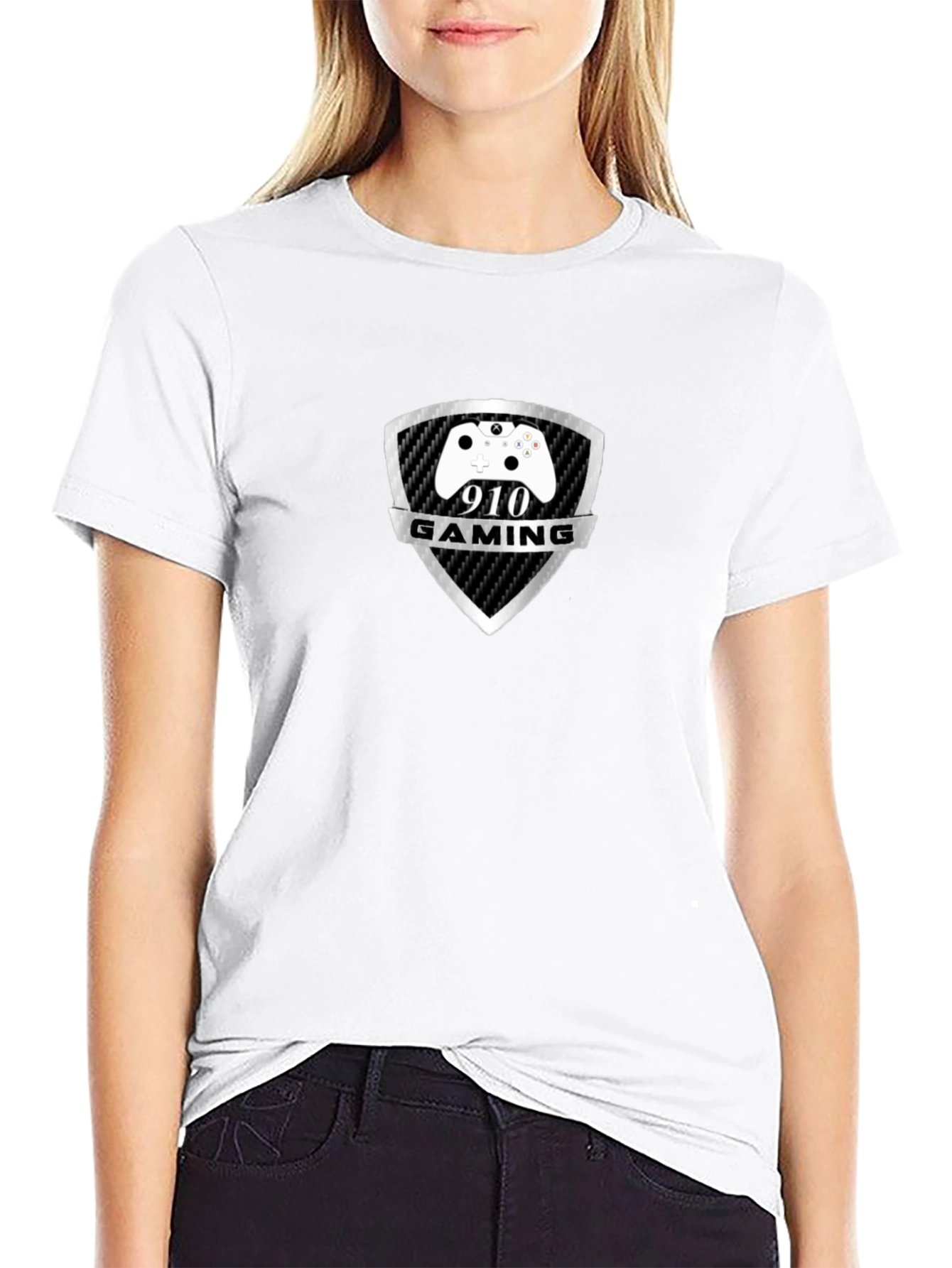 910 Gaming T-Shirt - Black Cotton Gamer Tee