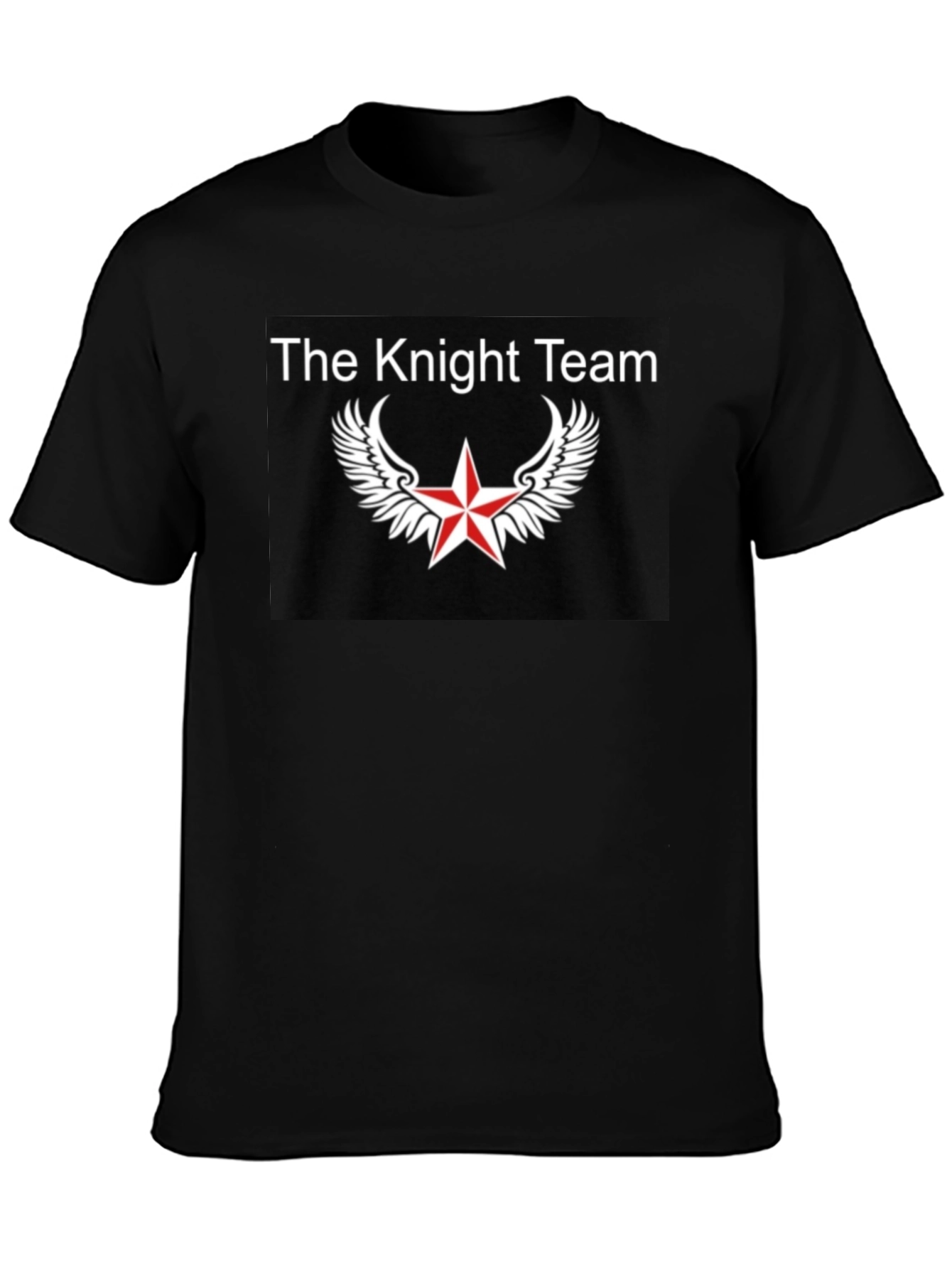 The Knight Team Graphic Tee - Black Cotton T-Shirt