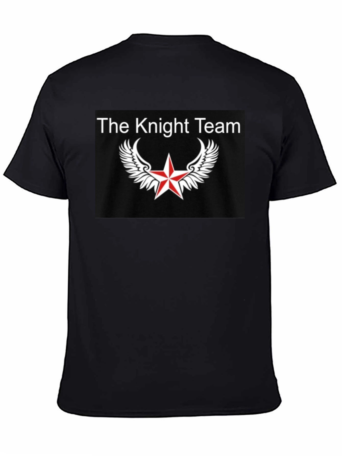 The Knight Team Graphic Tee - Black Cotton T-Shirt