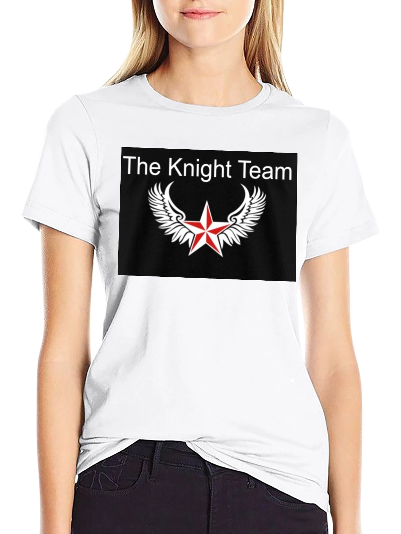 The Knight Team Graphic Tee - Black Cotton T-Shirt