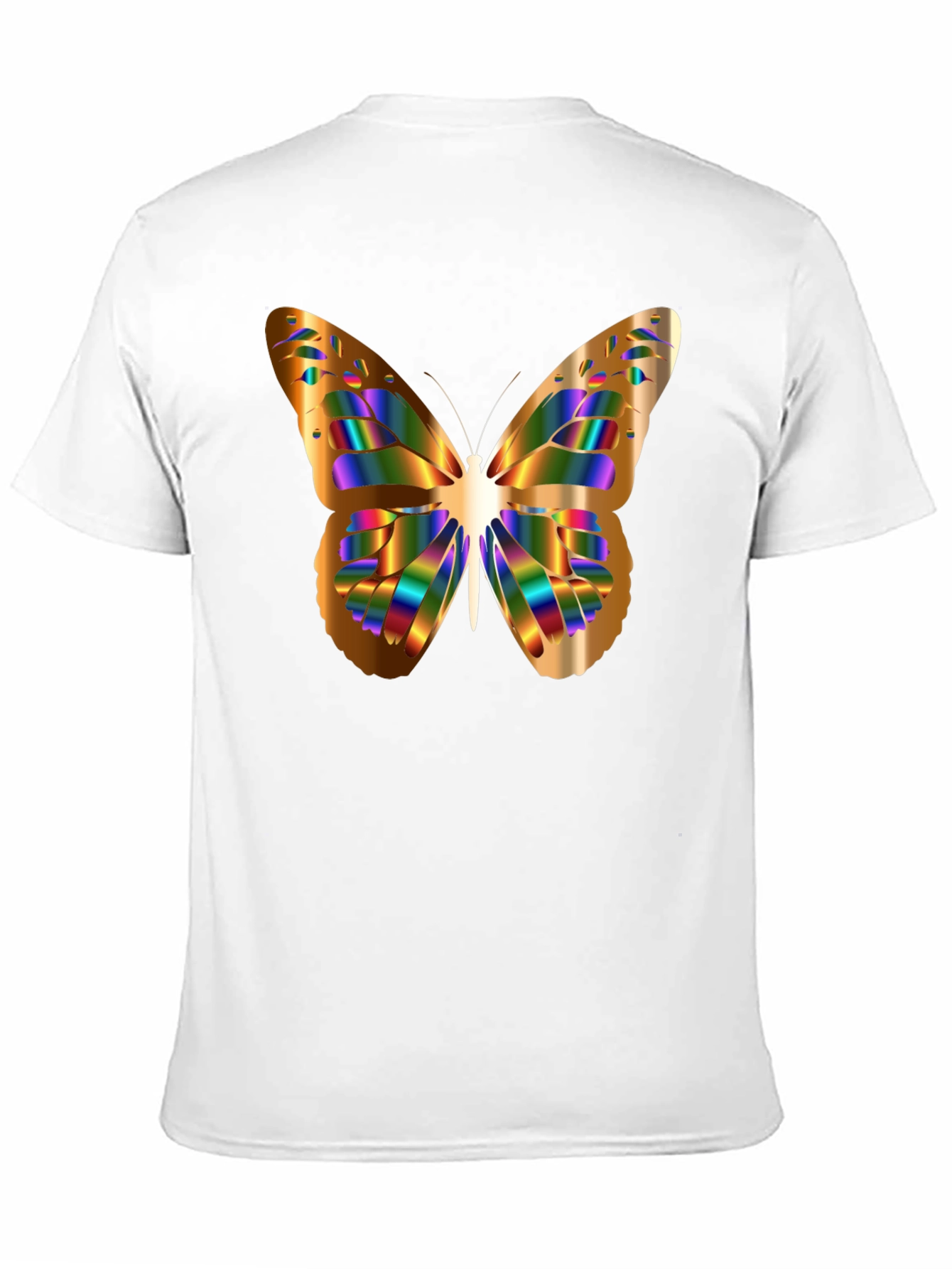 Butterfly Graphic Print Black T-Shirt