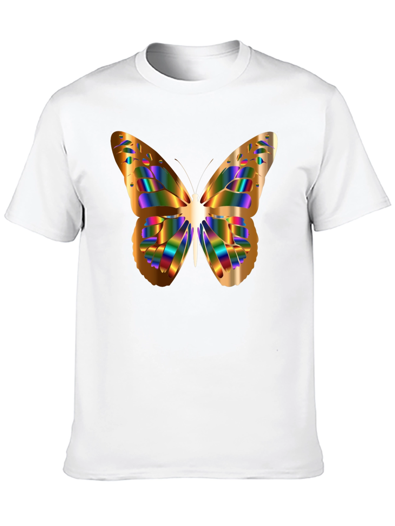 Butterfly Graphic Print Black T-Shirt