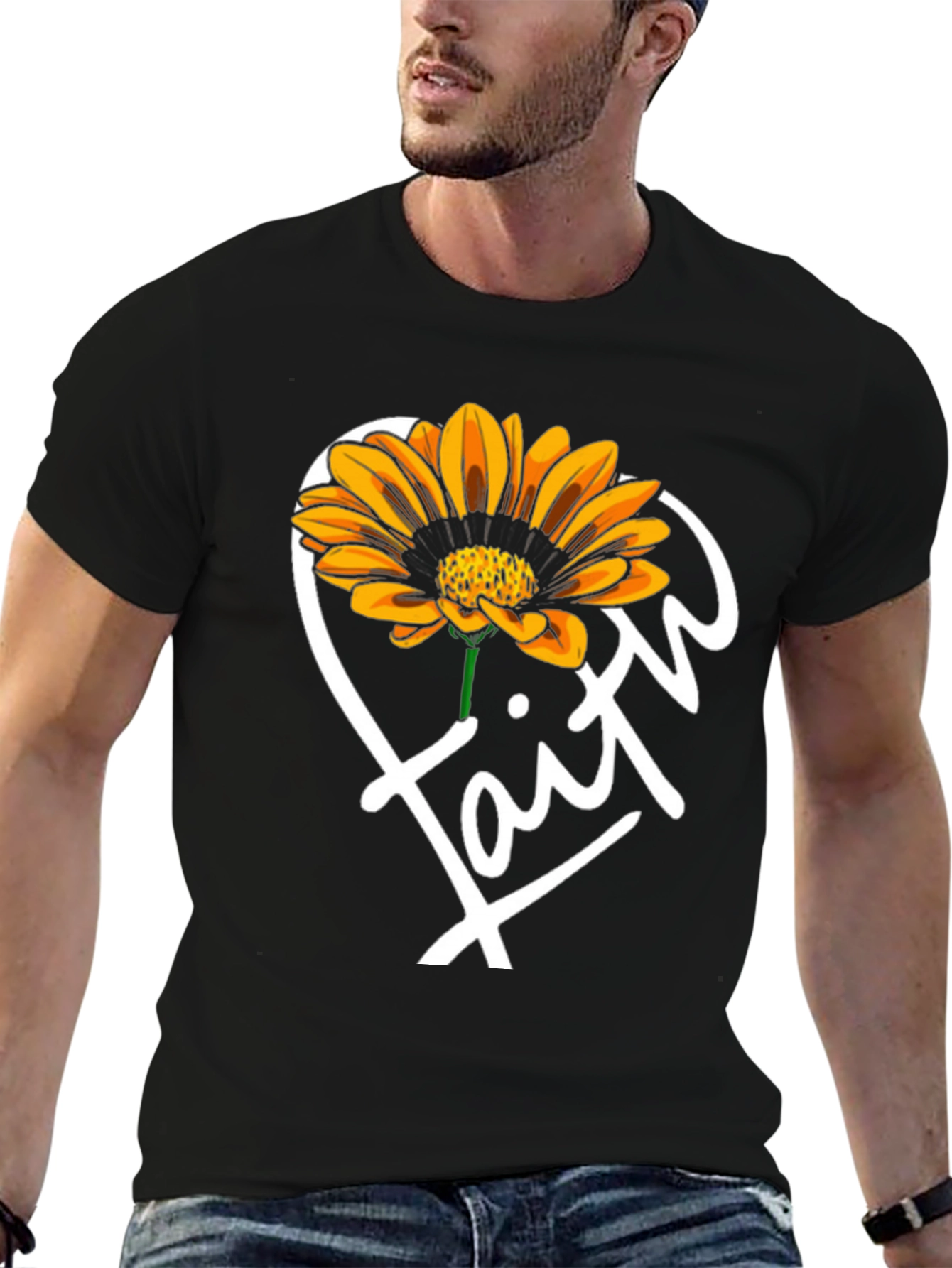 Faith Sunflower Graphic T-Shirt