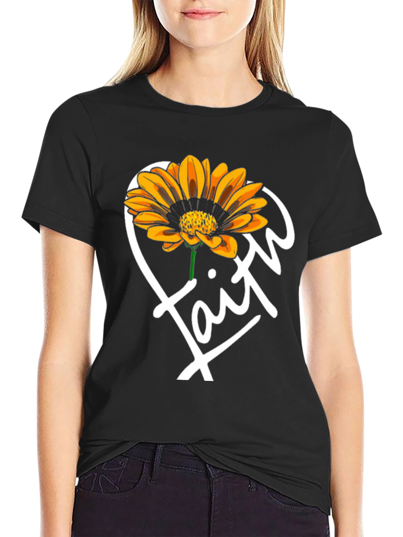 Faith Sunflower Graphic T-Shirt