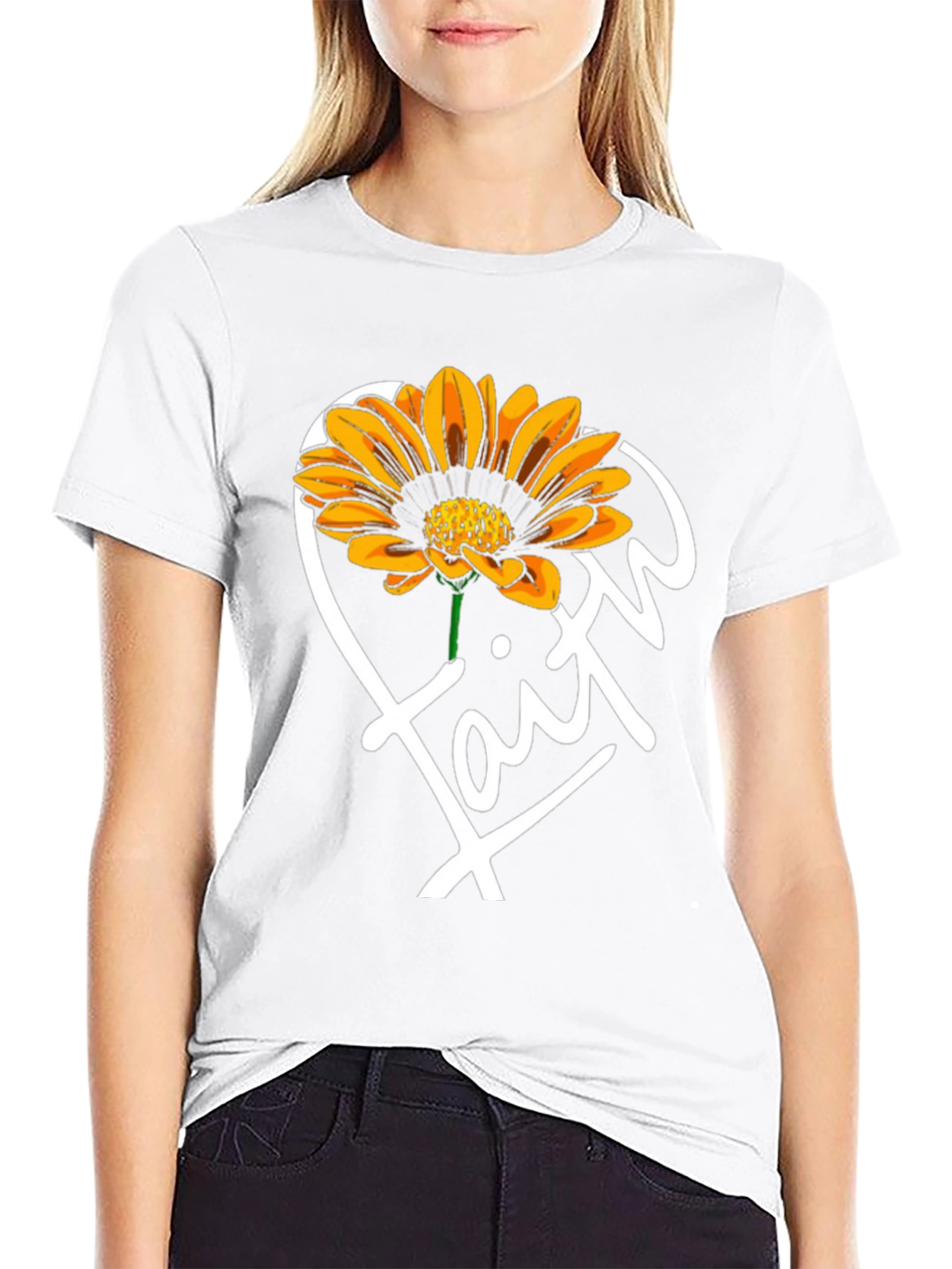 Faith Sunflower Graphic T-Shirt