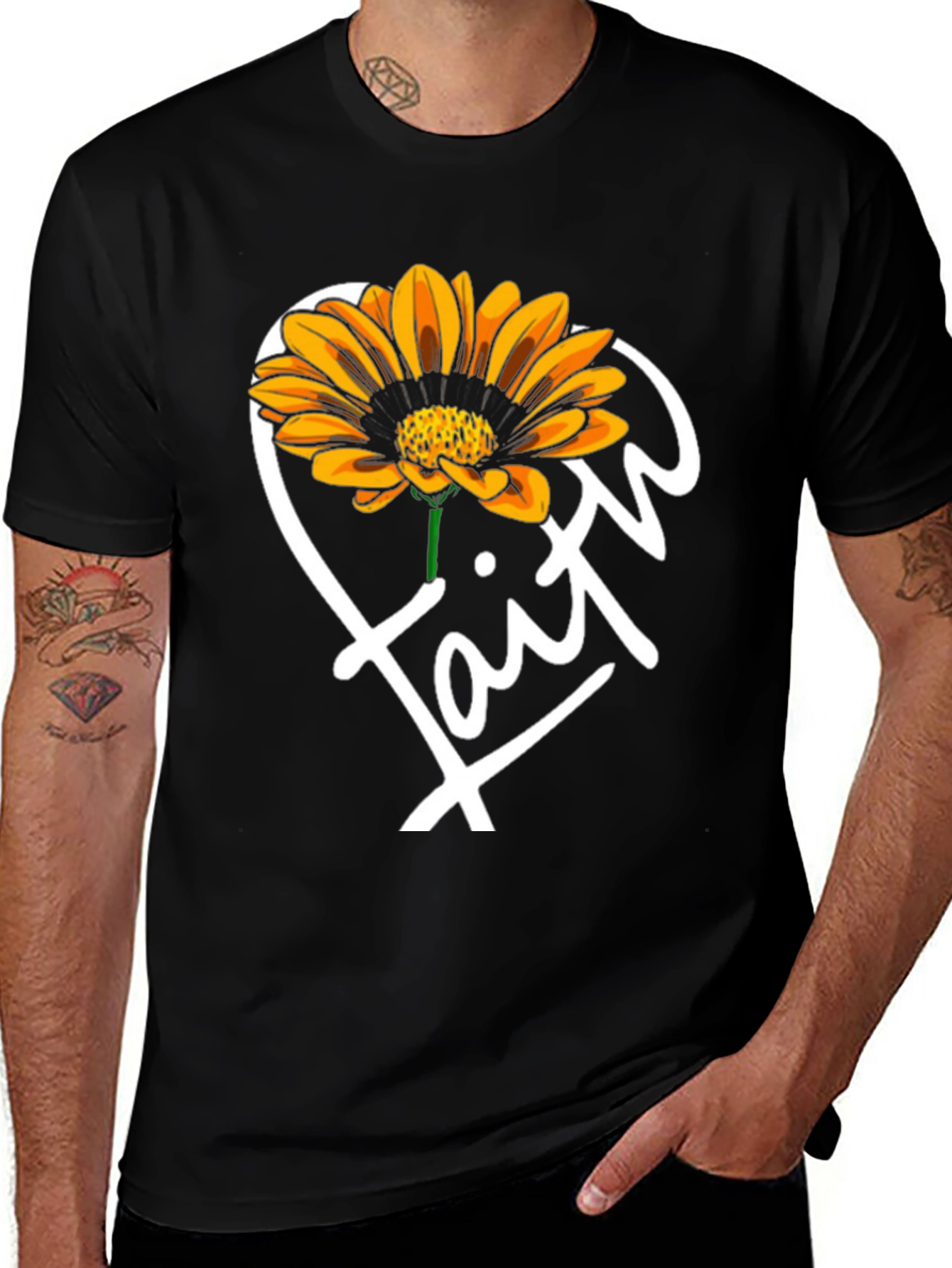 Faith Sunflower Graphic T-Shirt