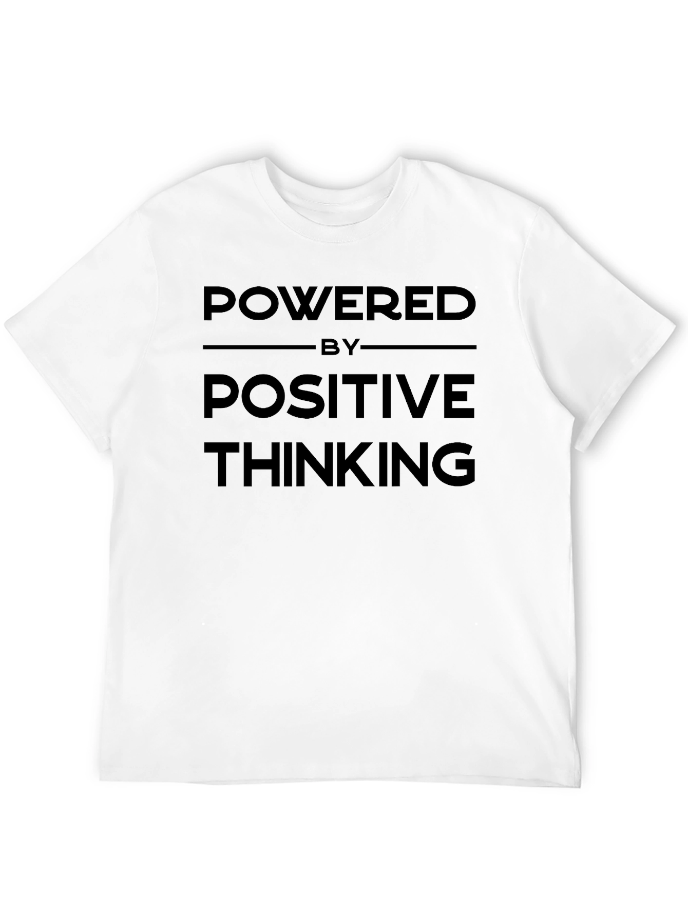 Powered by Positive Thinking Black Graphic T-Shirt