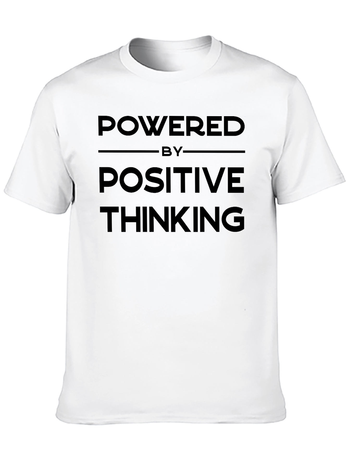 Powered by Positive Thinking Black Graphic T-Shirt