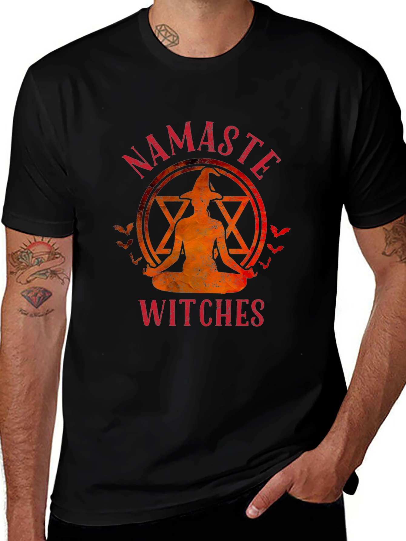 Namaste Witches T-Shirt Halloween Yoga Tee