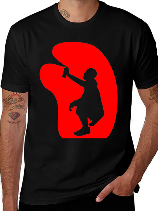 Graffiti Artist Graphic Tee - Black Crew Neck T-Shirt