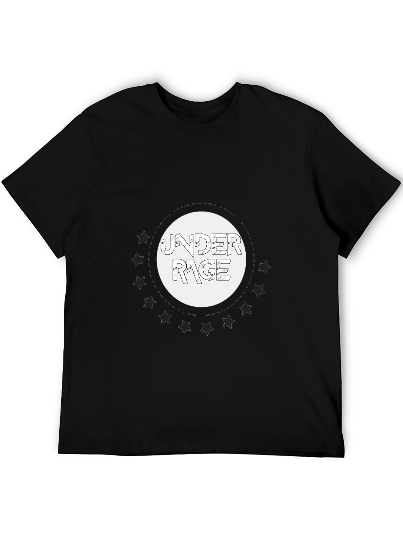 Under Rage Graphic Print Black T-Shirt