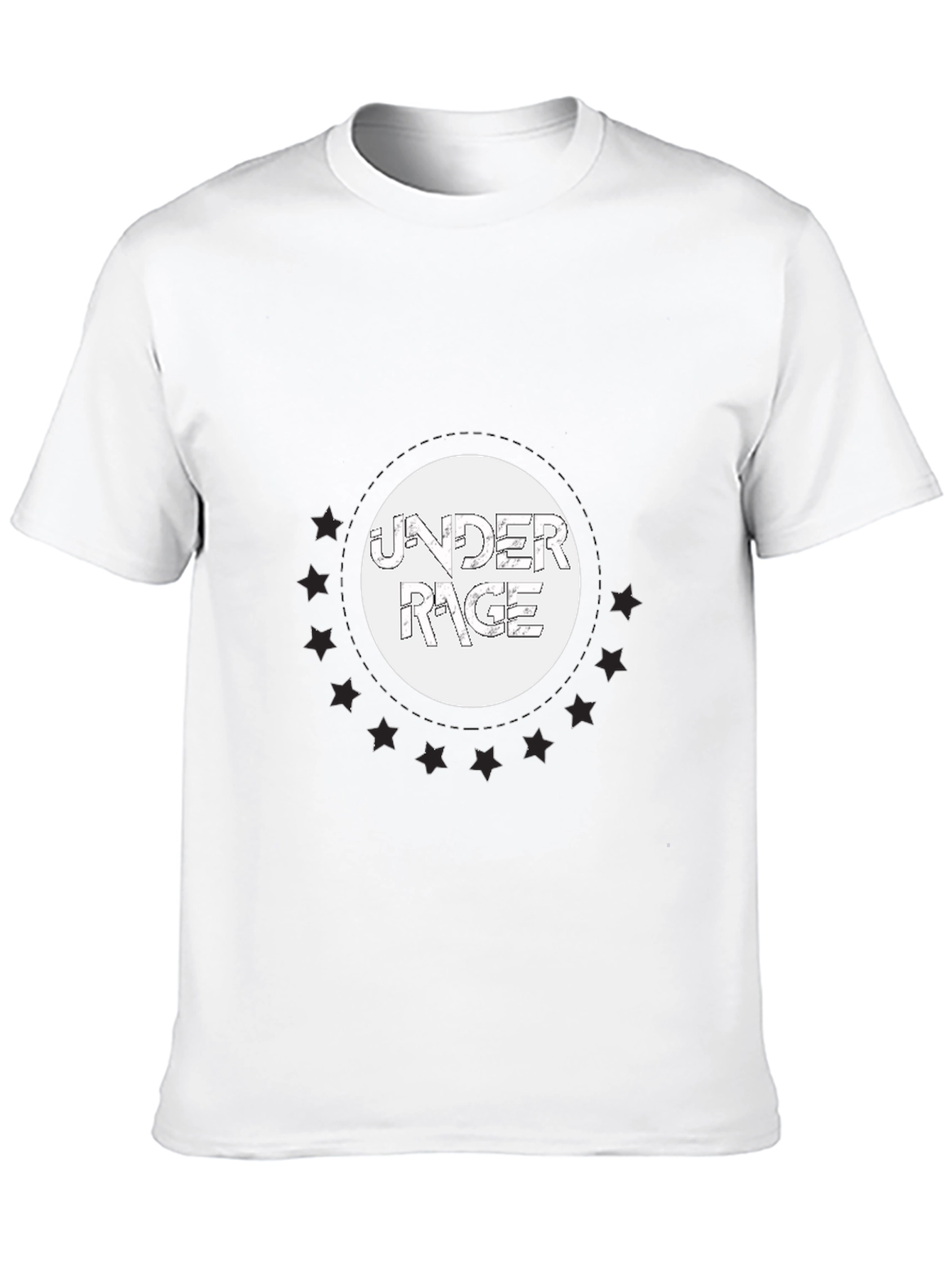 Under Rage Graphic Print Black T-Shirt