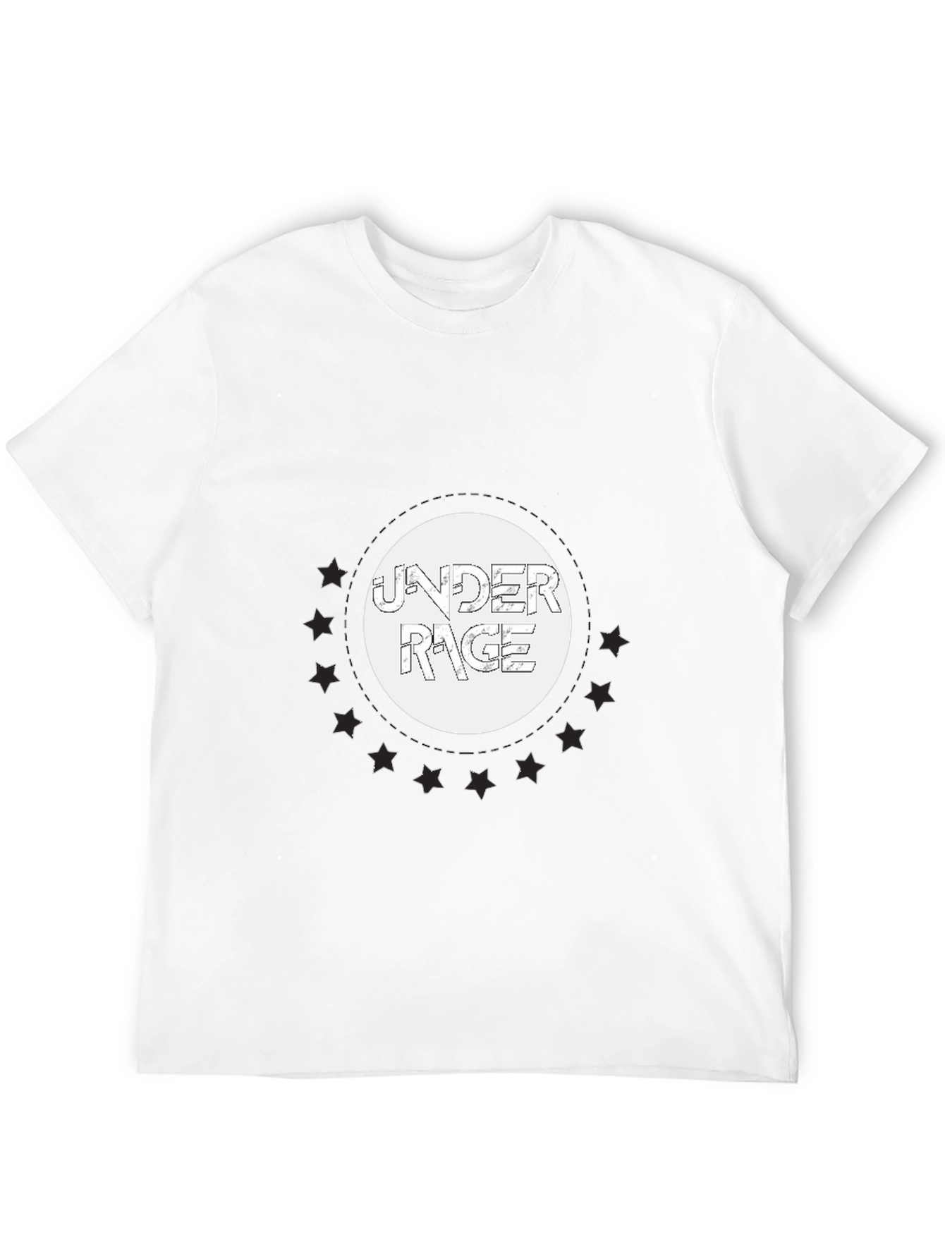 Under Rage Graphic Print Black T-Shirt