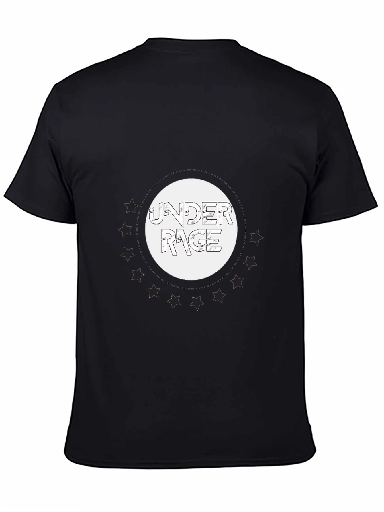 Under Rage Graphic Print Black T-Shirt