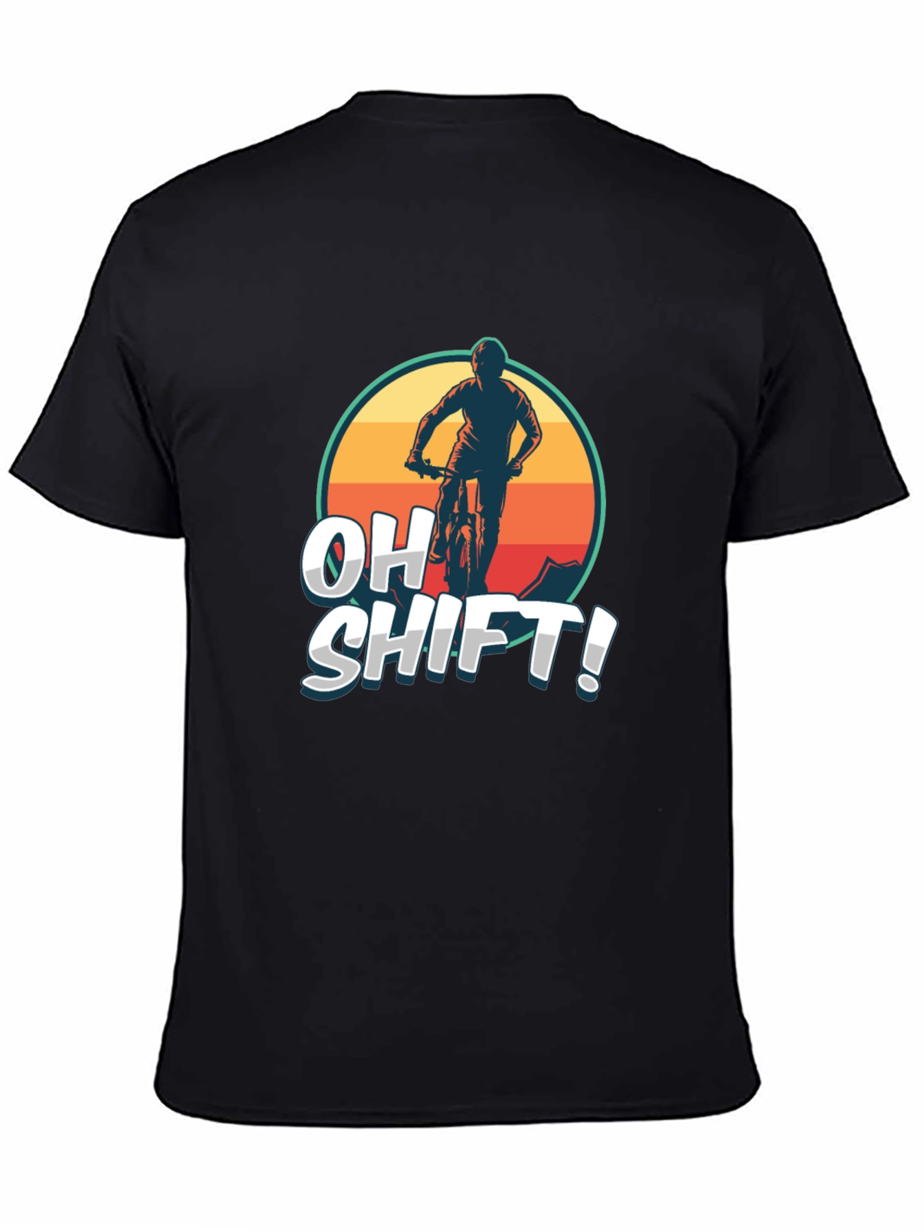 Oh Shift! Mountain Bike T-Shirt - Black