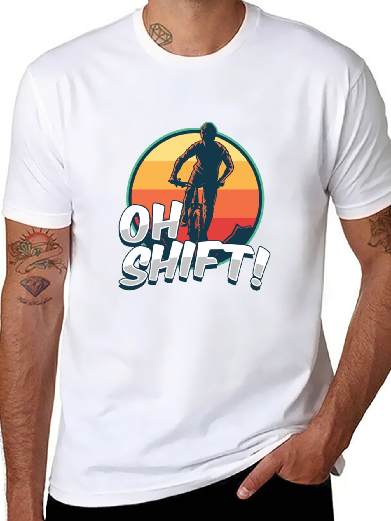 Oh Shift! Mountain Bike T-Shirt - Black