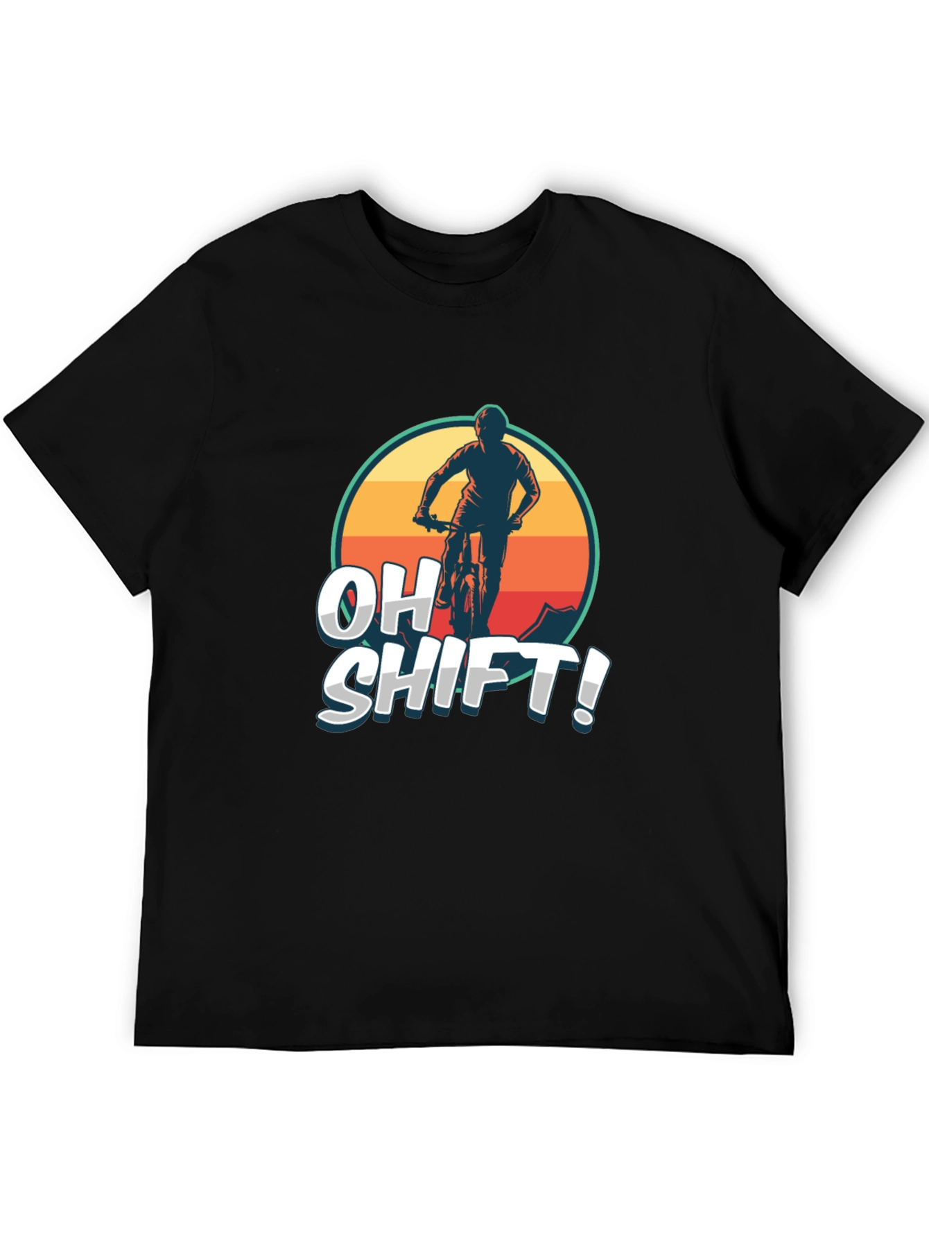Oh Shift! Mountain Bike T-Shirt - Black