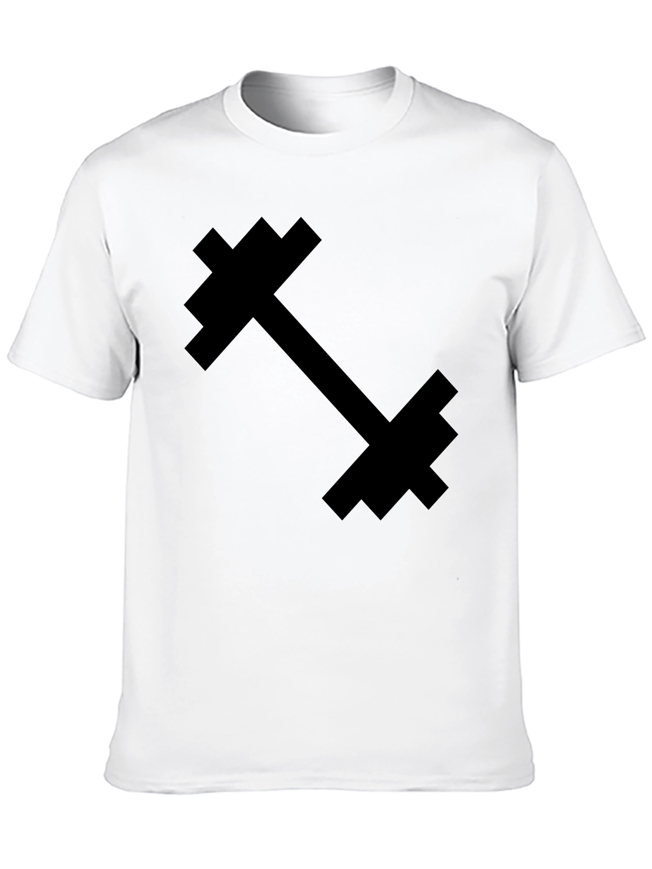 Pixel Dumbbell Graphic Tee - Black