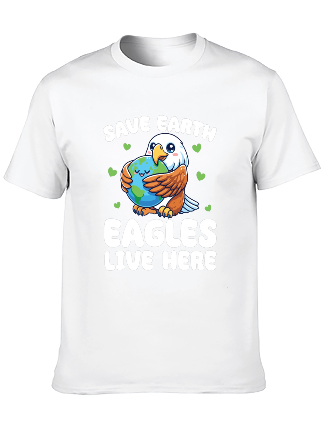 Save Earth Eagles Live Here Graphic T-Shirt