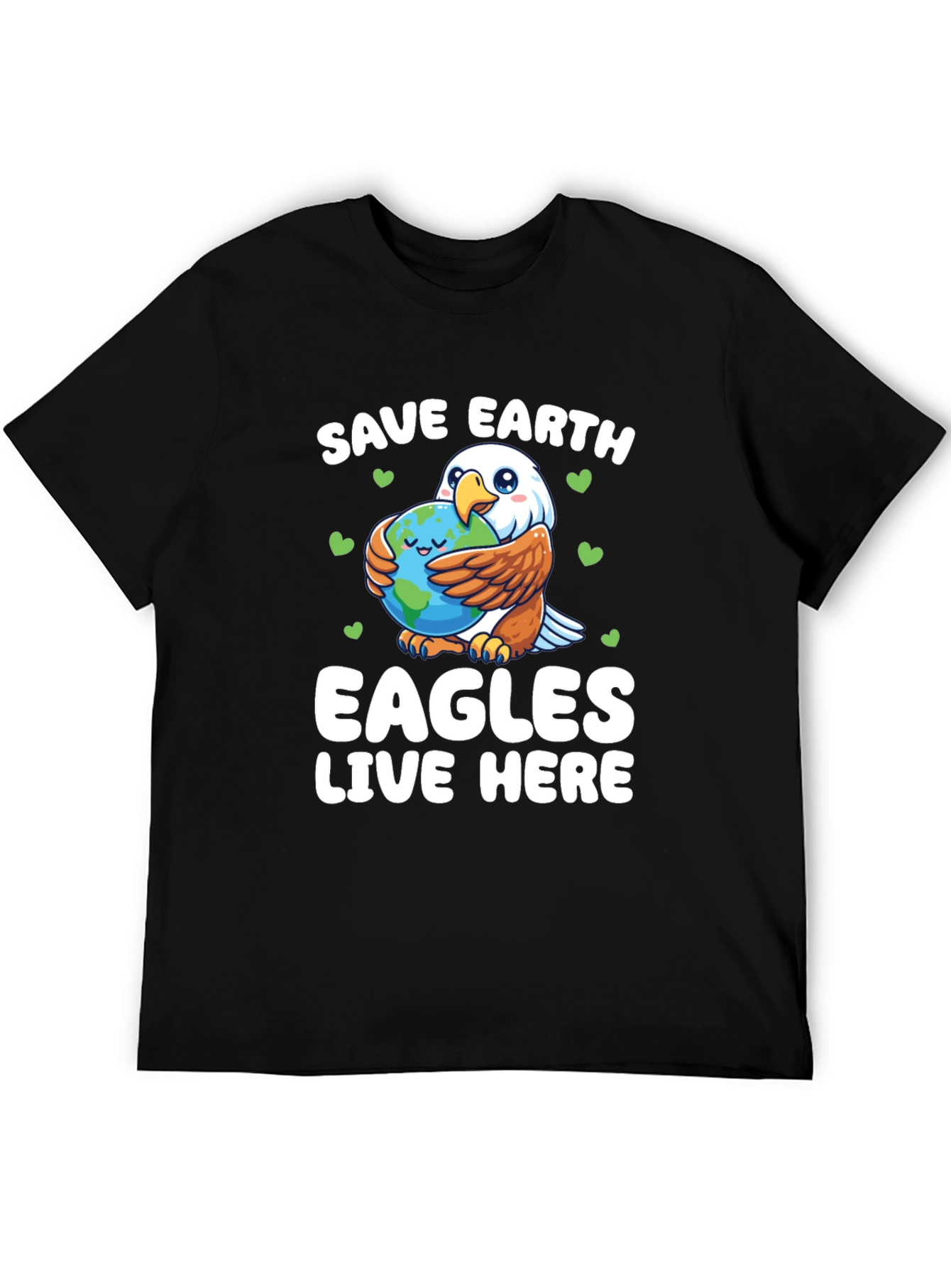 Save Earth Eagles Live Here Graphic T-Shirt