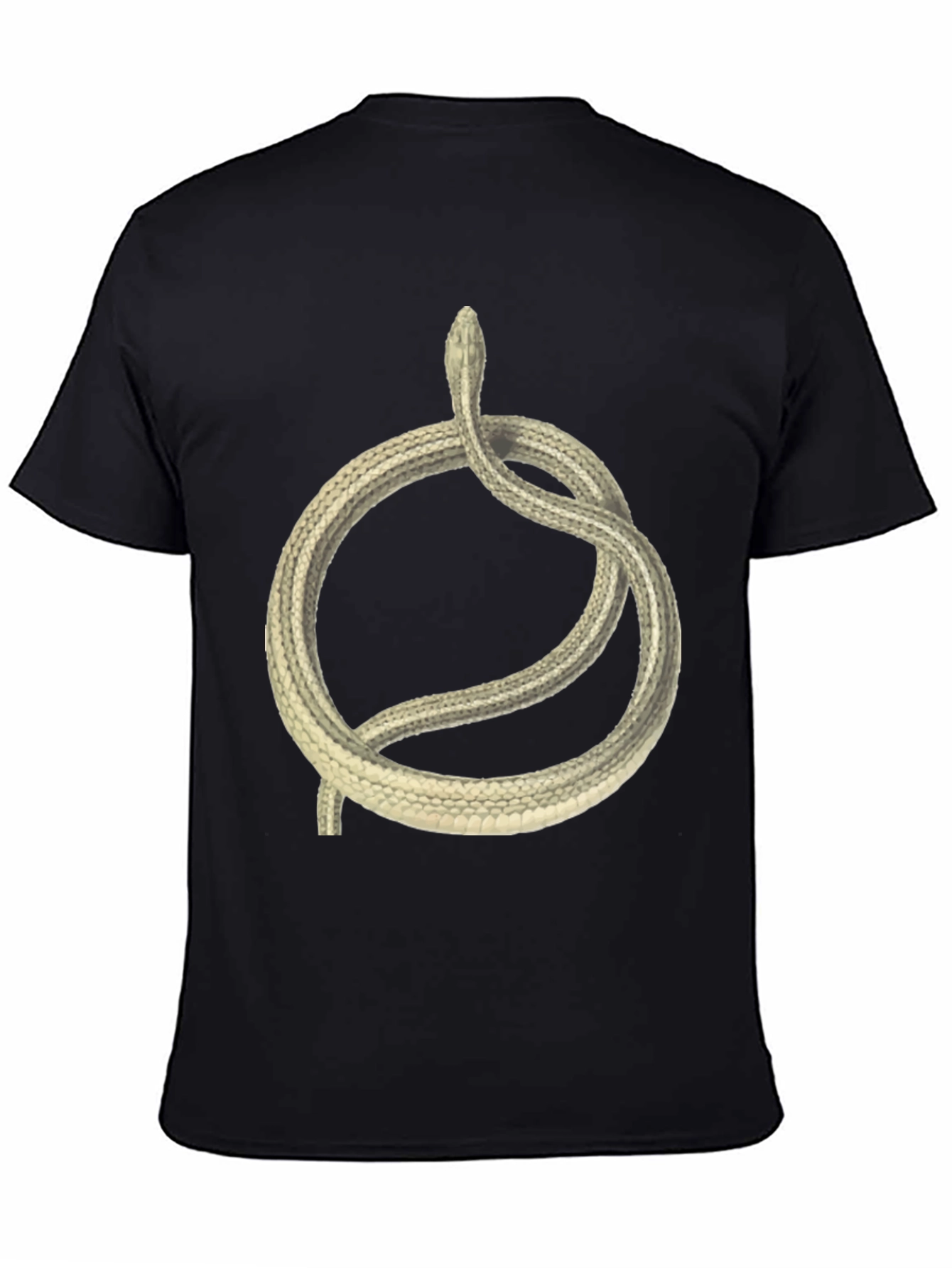 Ouroboros Snake Graphic Tee - Black Cotton T-Shirt