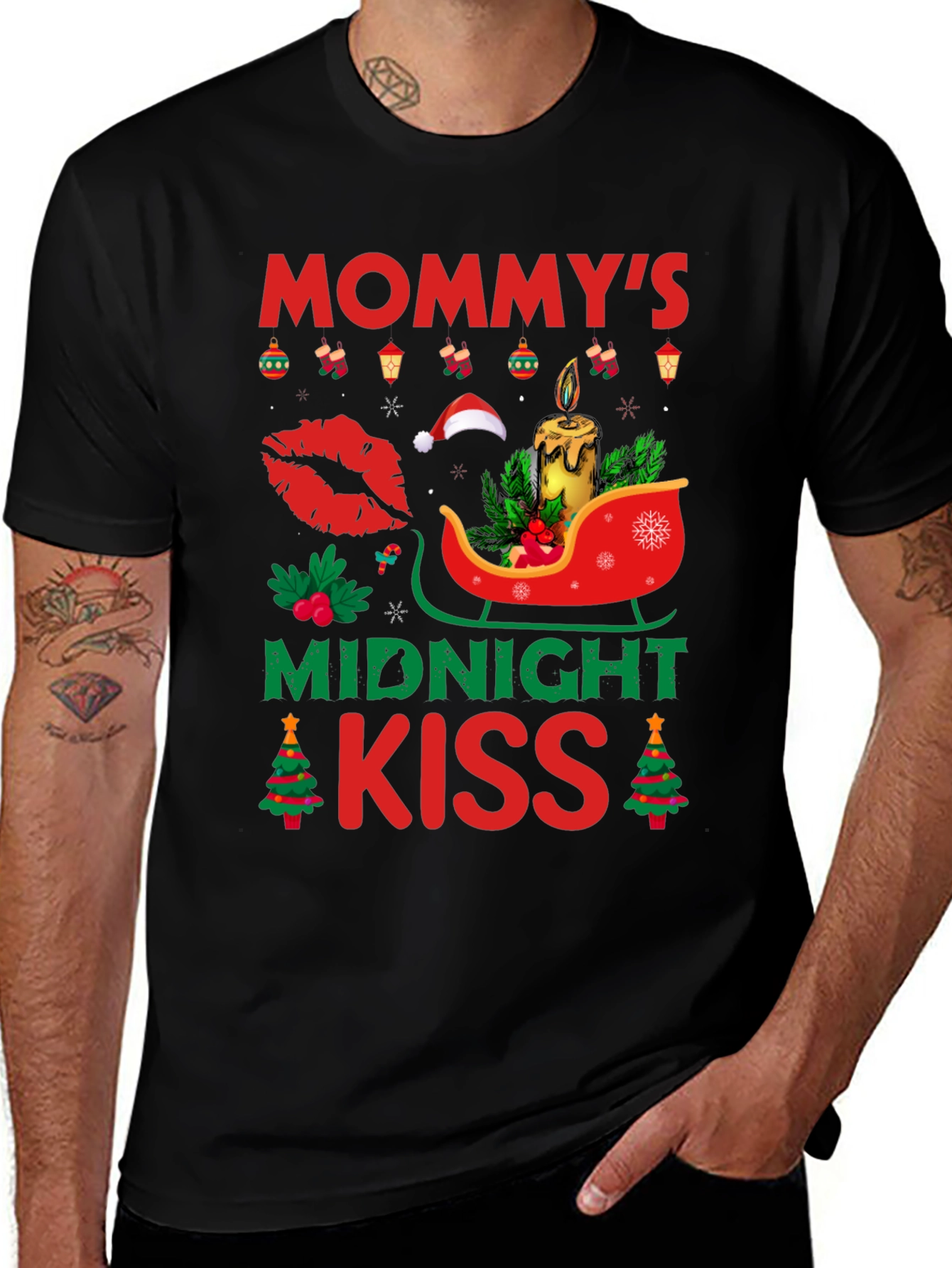 Mommys Midnight Kiss Christmas T-Shirt