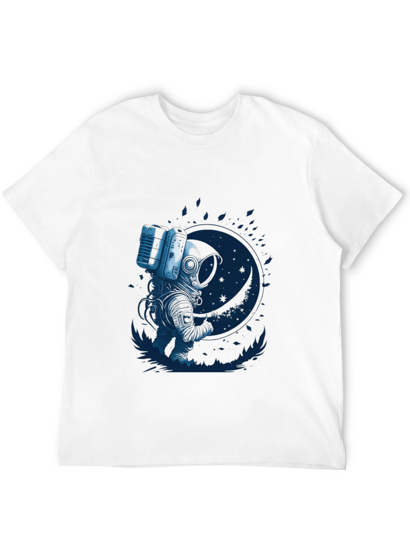 Astronaut Moon Graphic T-Shirt - Black