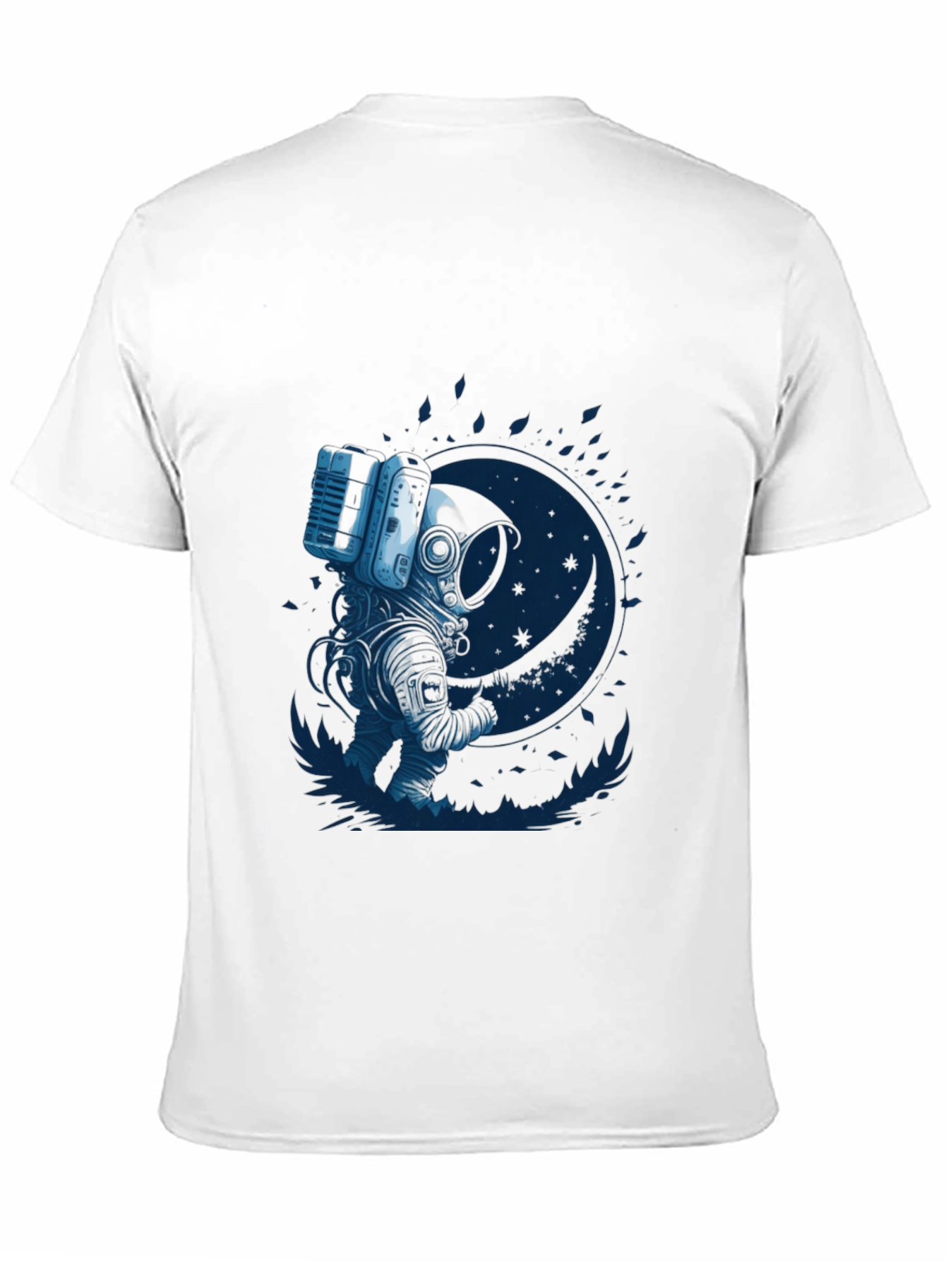 Astronaut Moon Graphic T-Shirt - Black