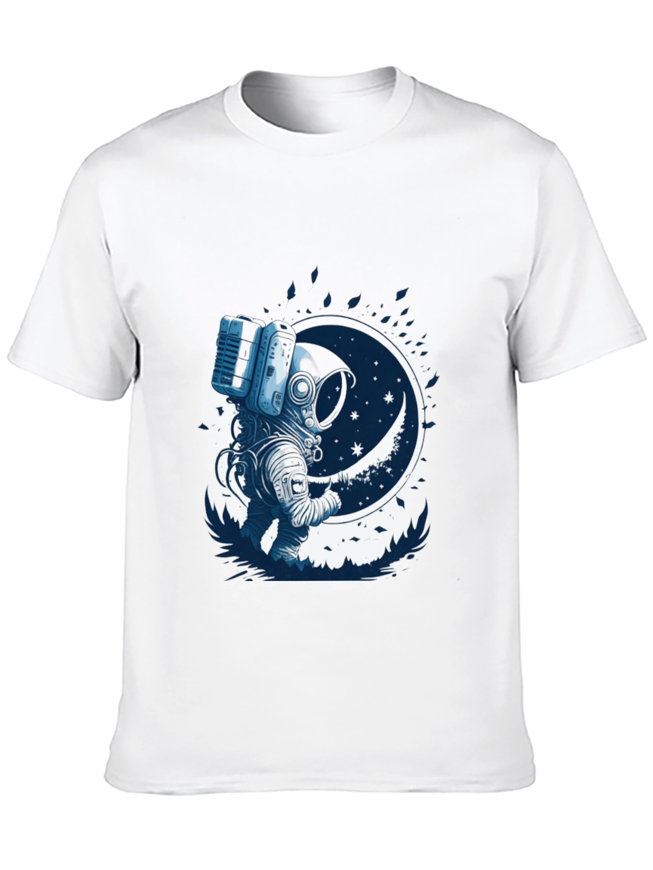 Astronaut Moon Graphic T-Shirt - Black