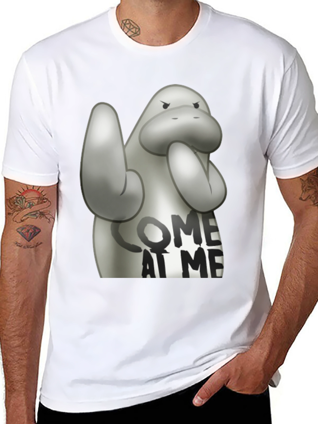 Come at Me Manatee T-Shirt - Funny Animal Tee