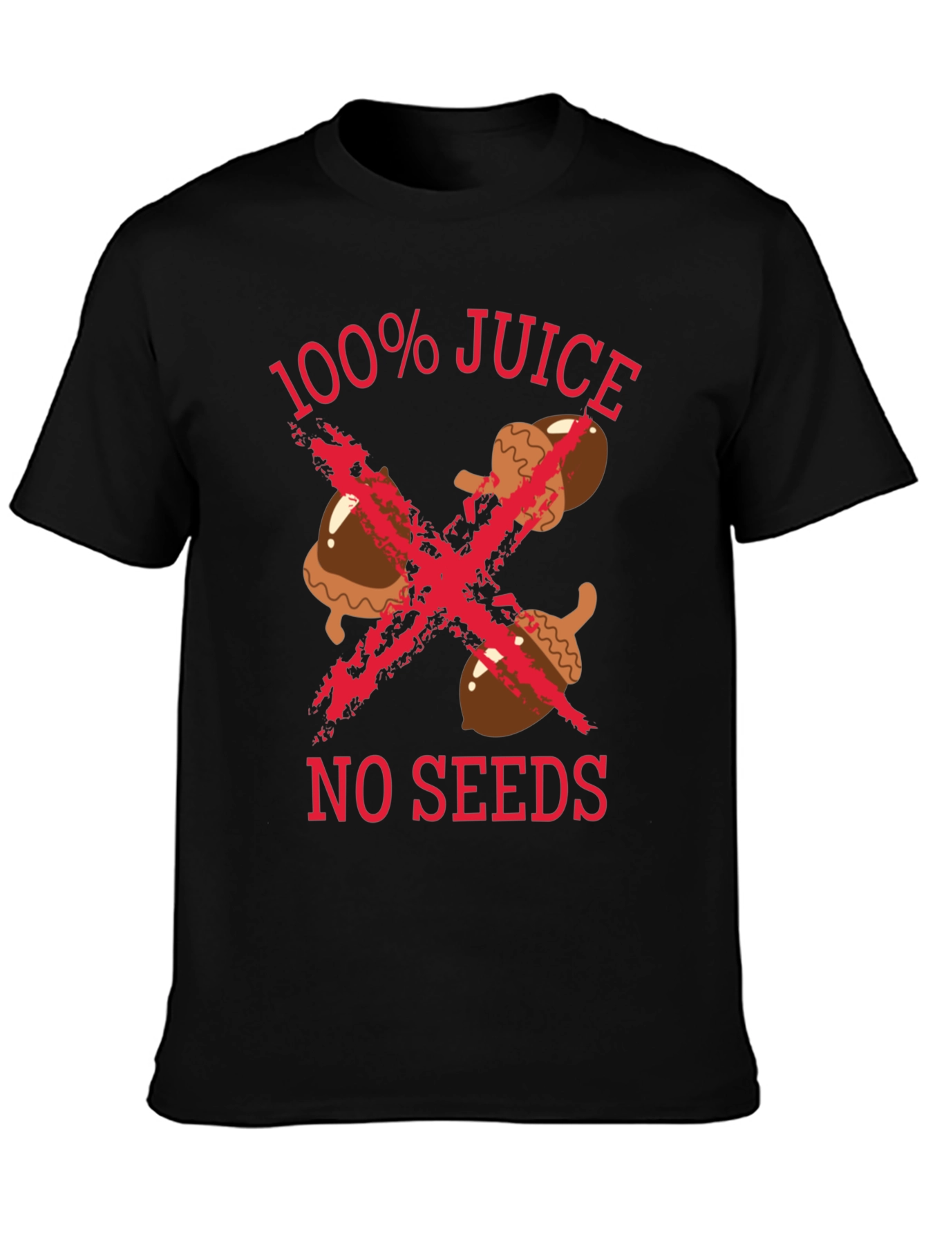100% Juice No Seeds Graphic Tee - Black