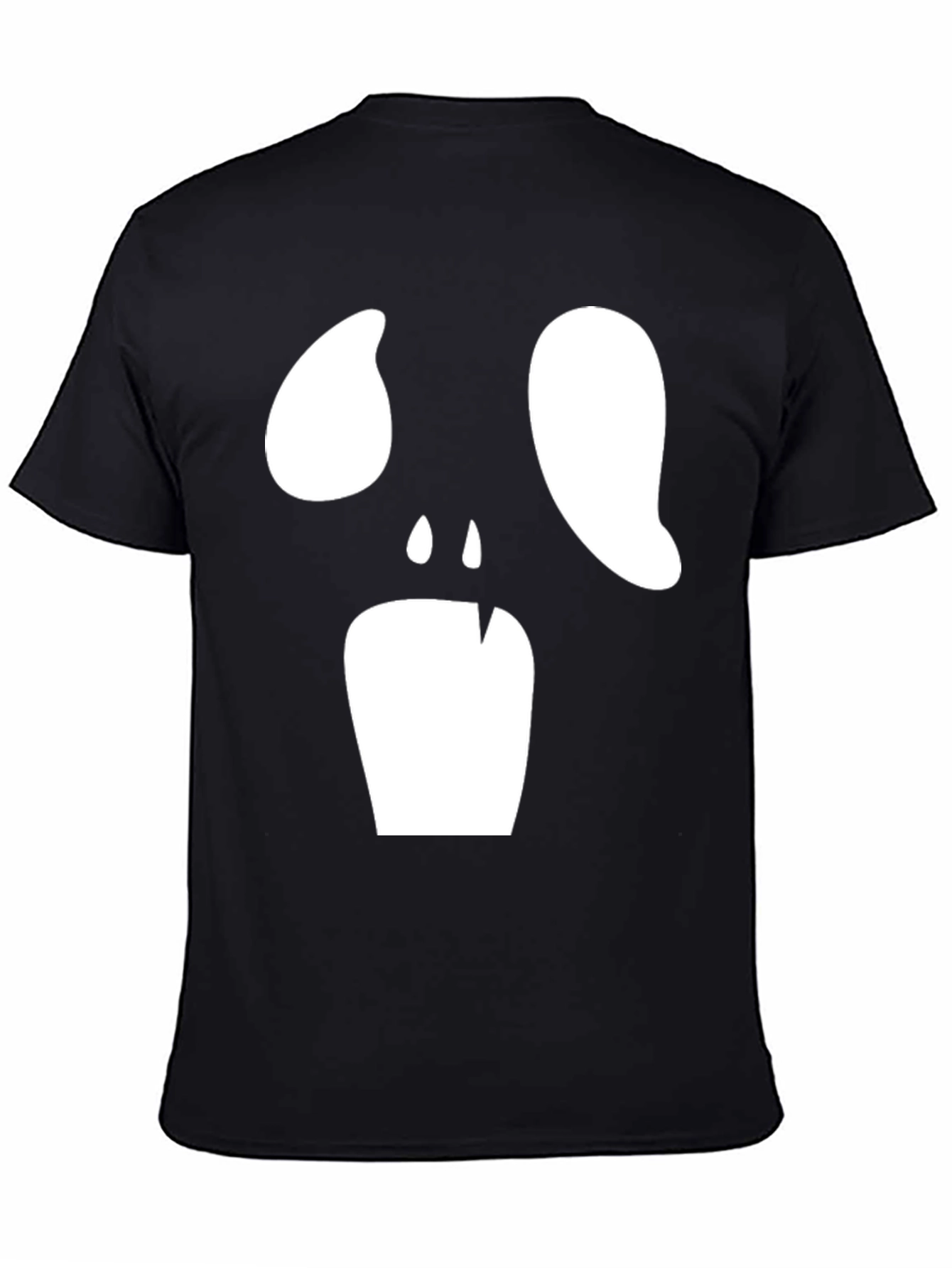 Spooky Face Graphic Tee - Black Halloween Shirt
