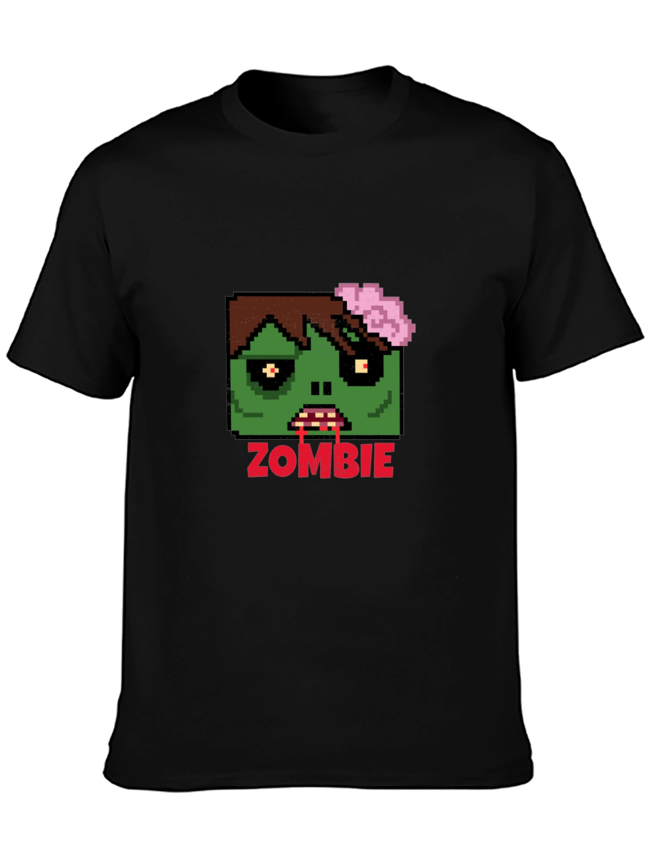 Pixel Zombie Graphic Tee - Unisex Black T-Shirt