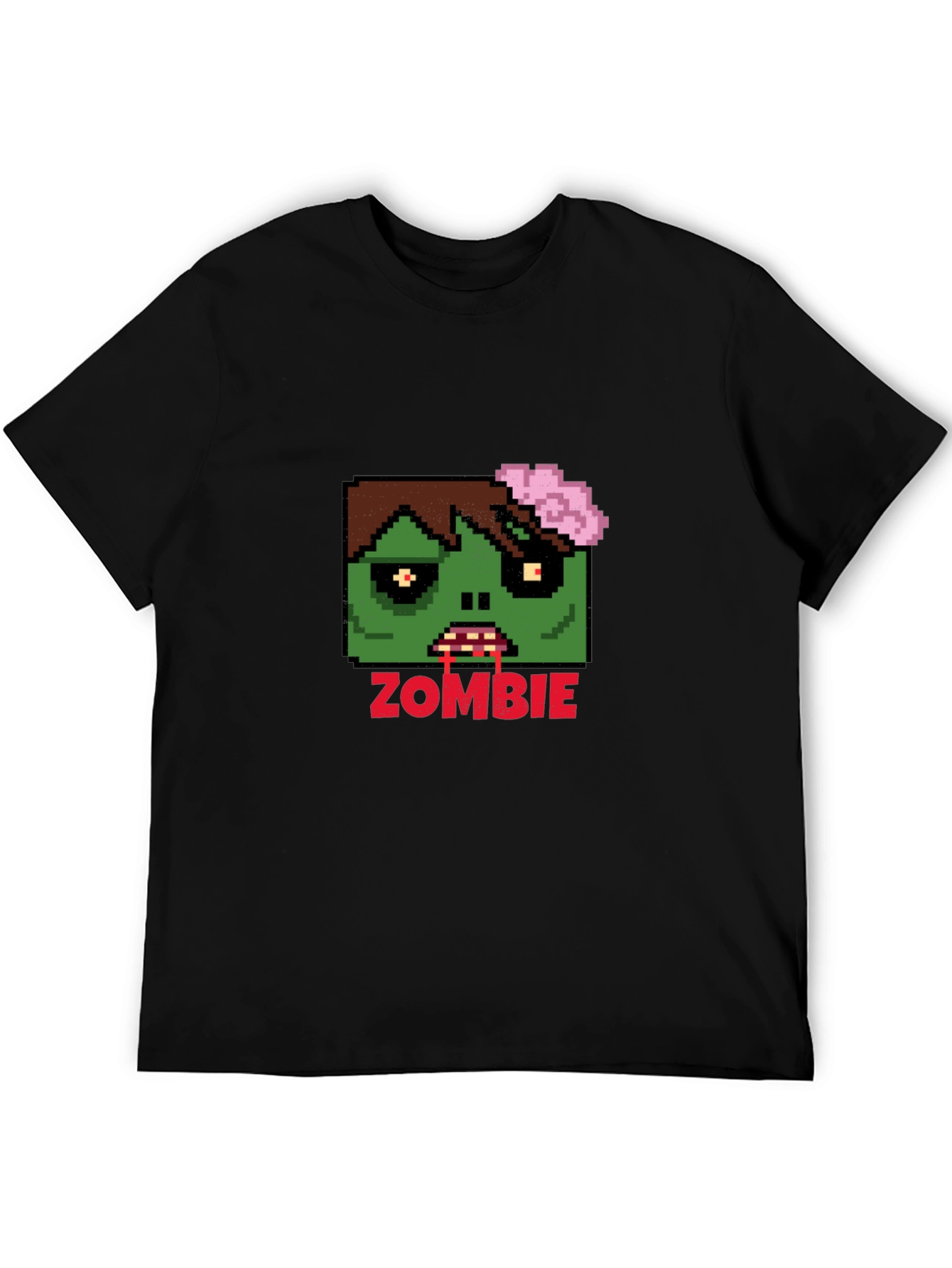 Pixel Zombie Graphic Tee - Unisex Black T-Shirt