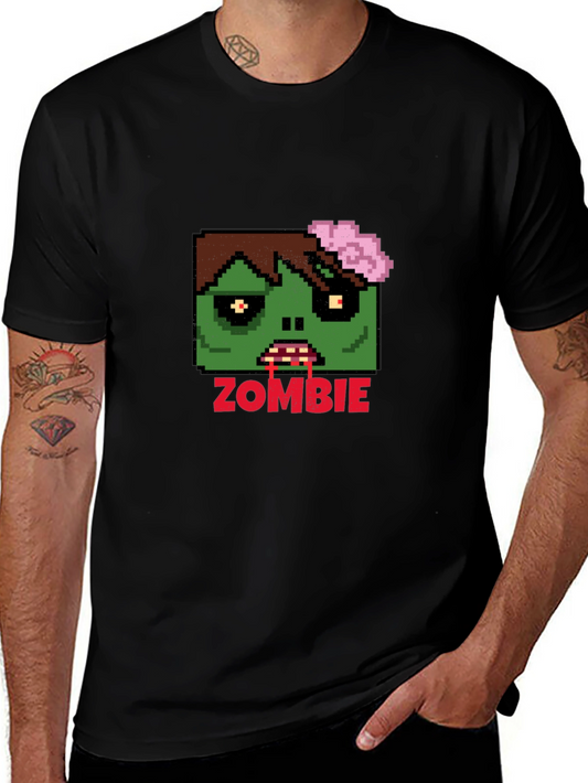 Pixel Zombie Graphic Tee - Unisex Black T-Shirt
