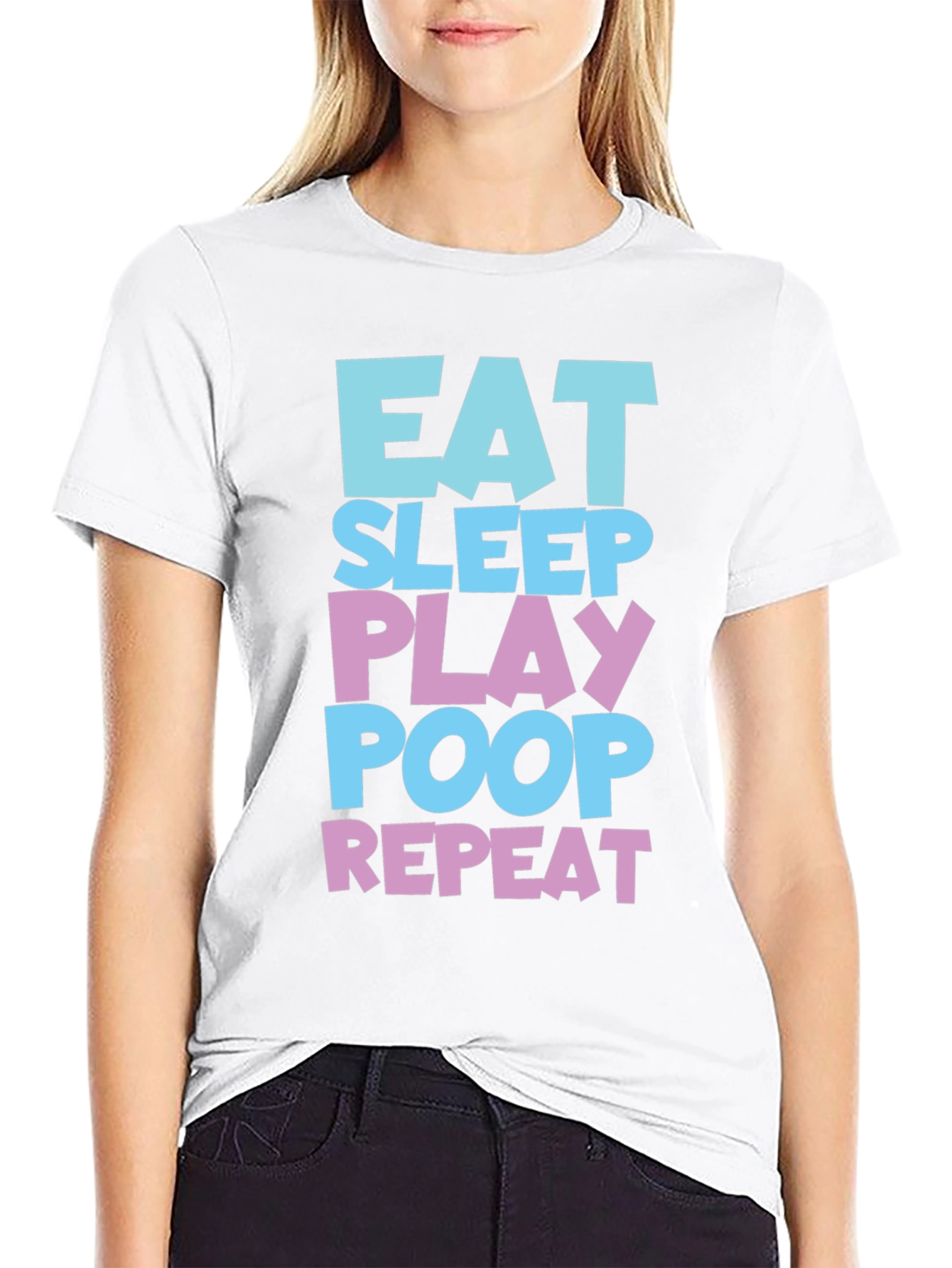 Eat Sleep Play Poop Repeat Funny T-Shirt