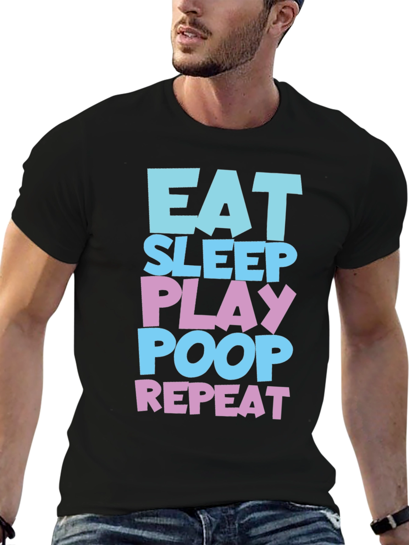 Eat Sleep Play Poop Repeat Funny T-Shirt