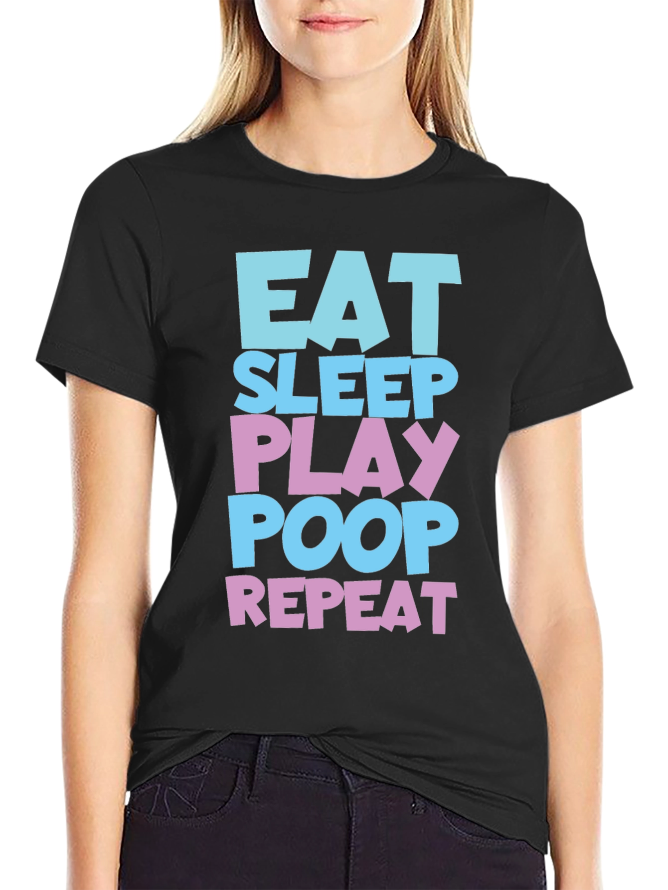 Eat Sleep Play Poop Repeat Funny T-Shirt