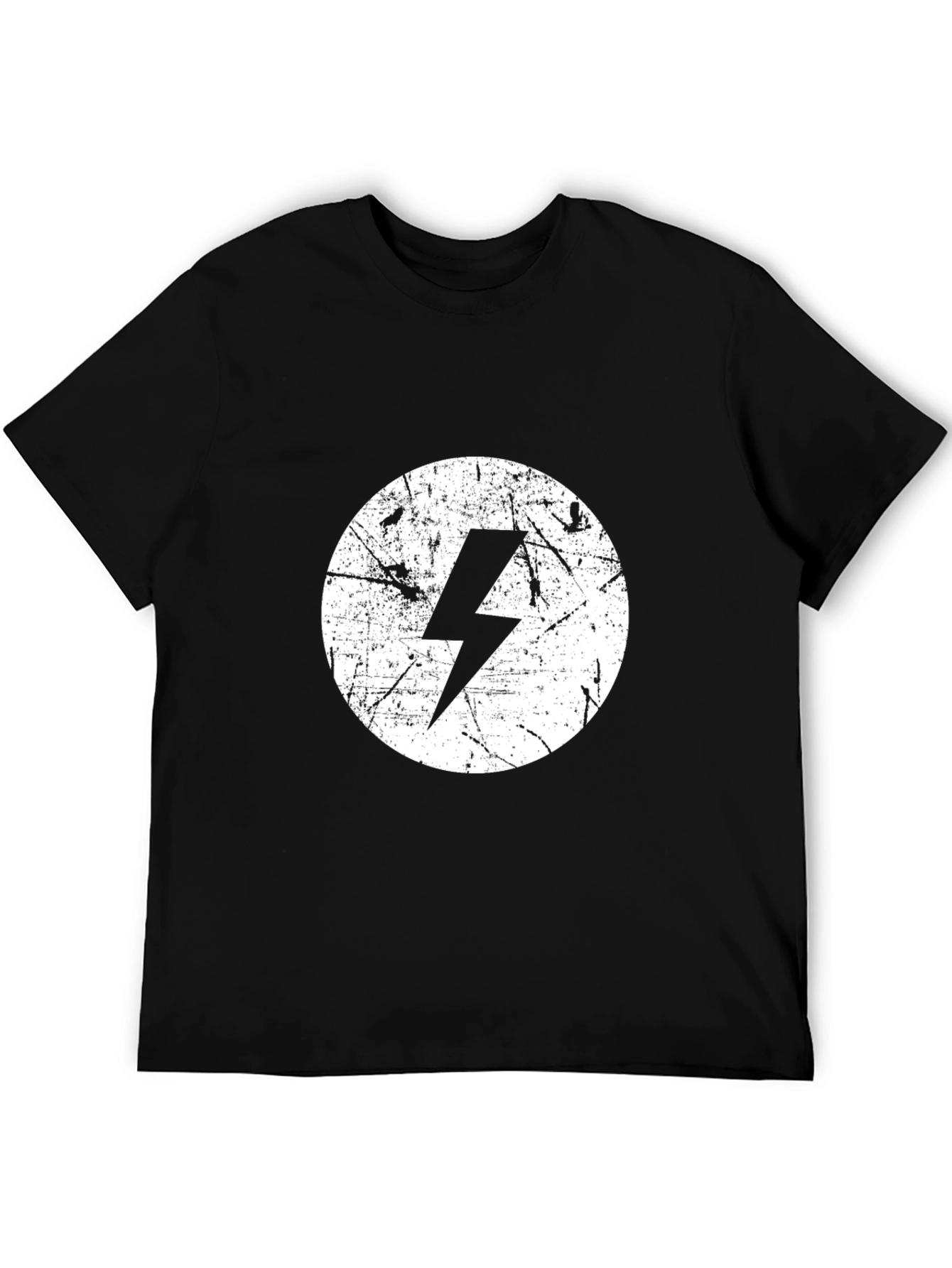 Distressed Lightning Bolt Graphic Tee