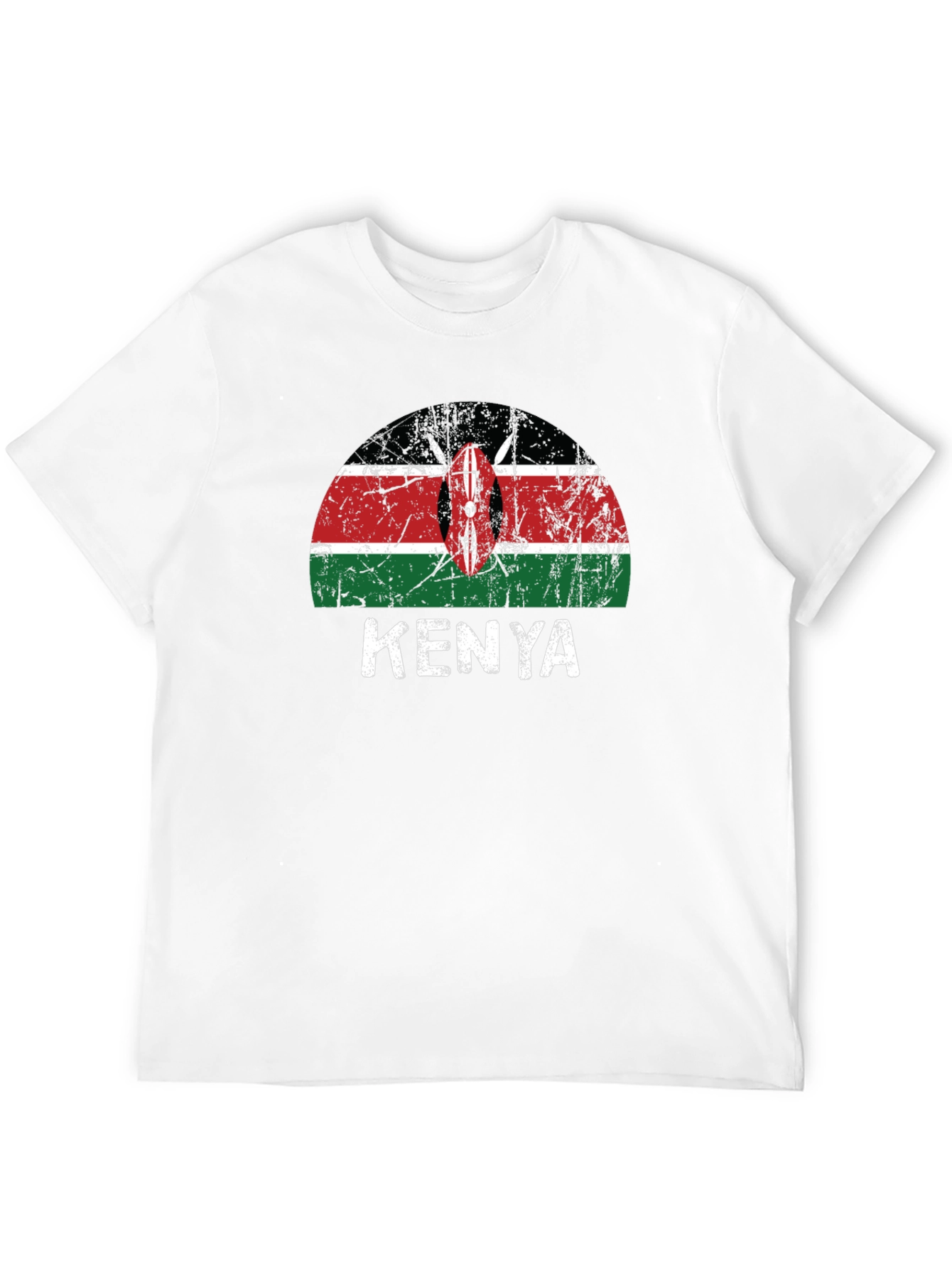 Kenya Flag Graphic Tee - Unisex Black T-Shirt