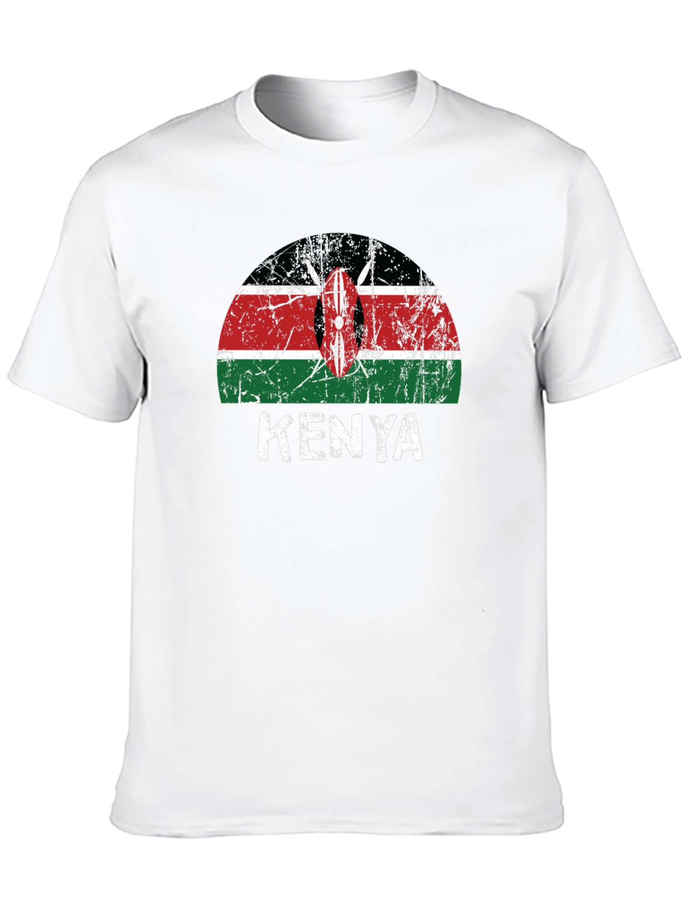 Kenya Flag Graphic Tee - Unisex Black T-Shirt