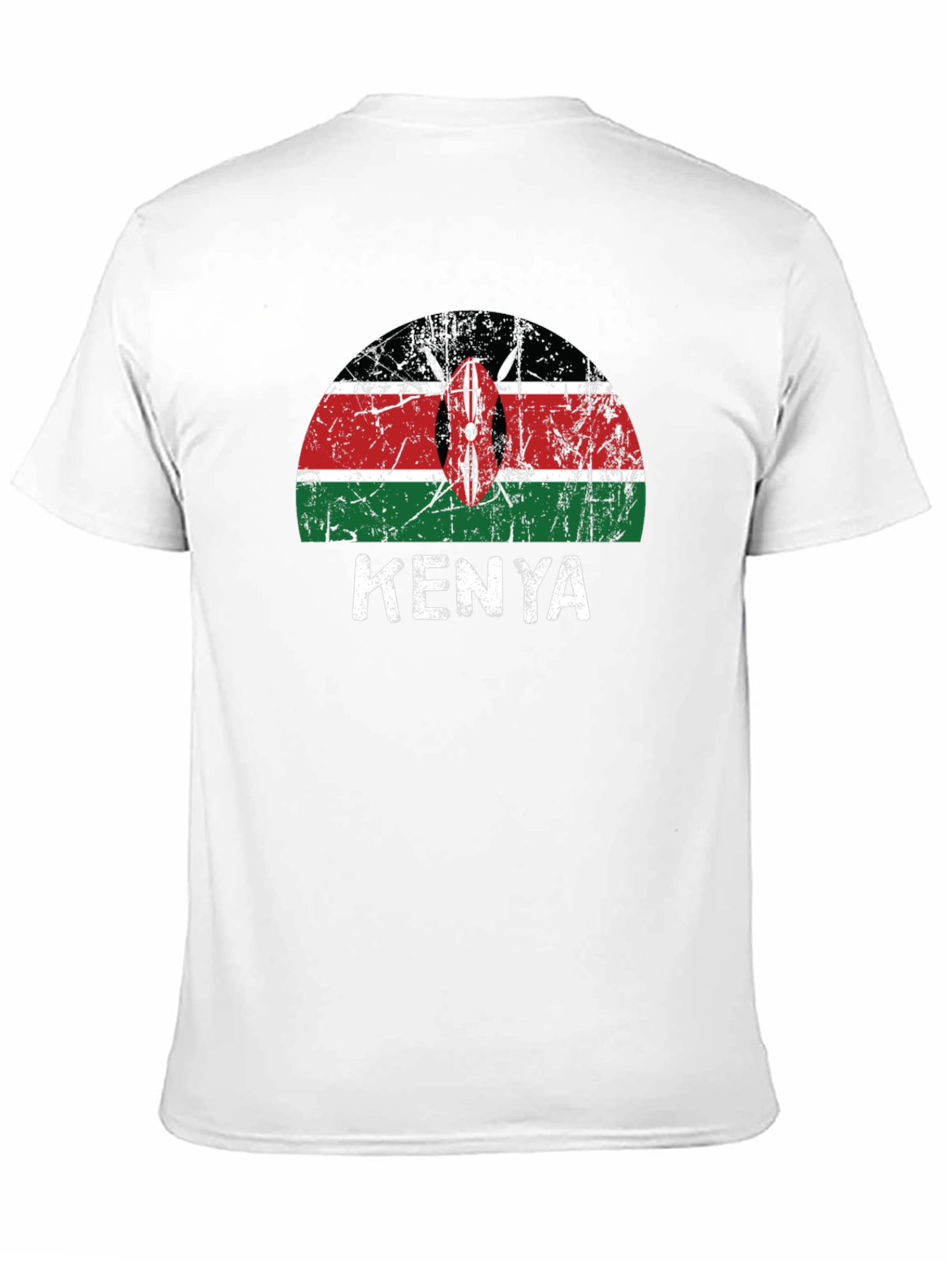 Kenya Flag Graphic Tee - Unisex Black T-Shirt