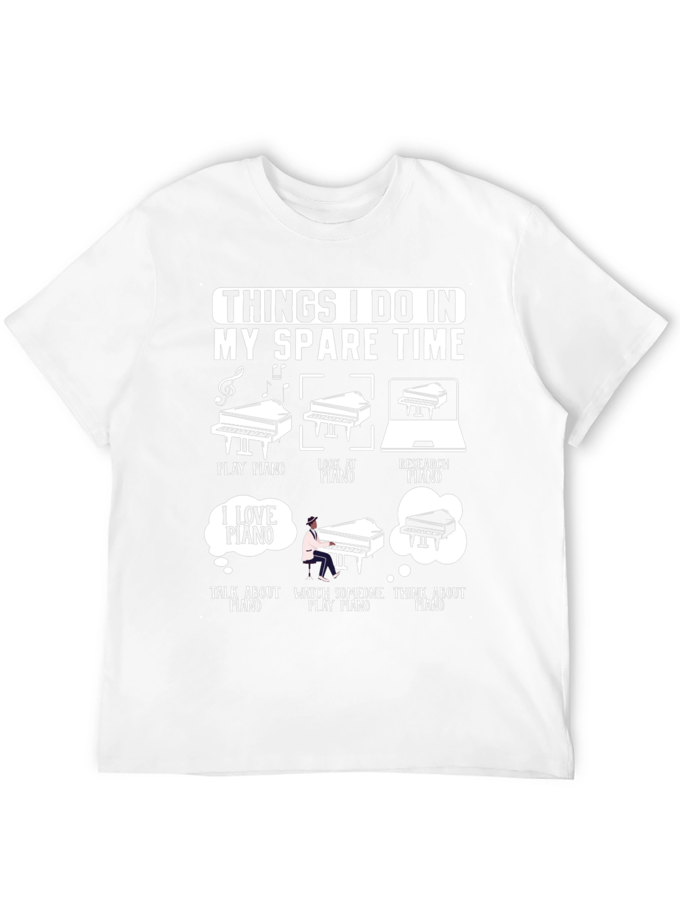 Piano Lover T-Shirt - Spare Time Activities