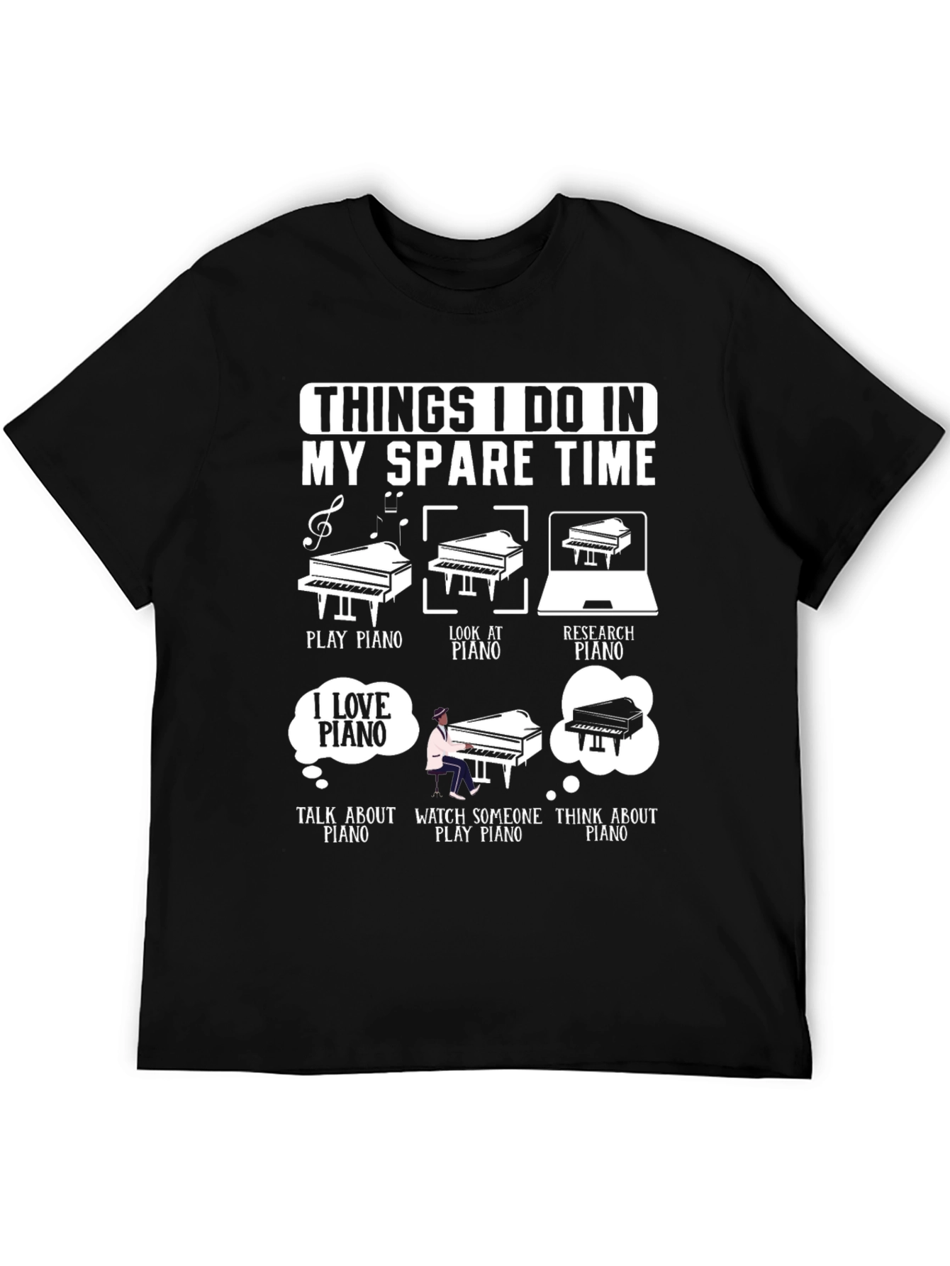 Piano Lover T-Shirt - Spare Time Activities