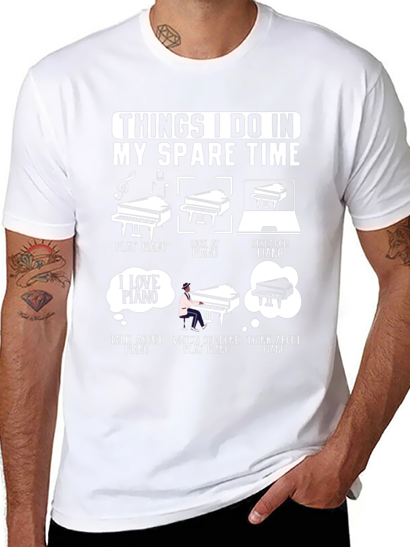 Piano Lover T-Shirt - Spare Time Activities