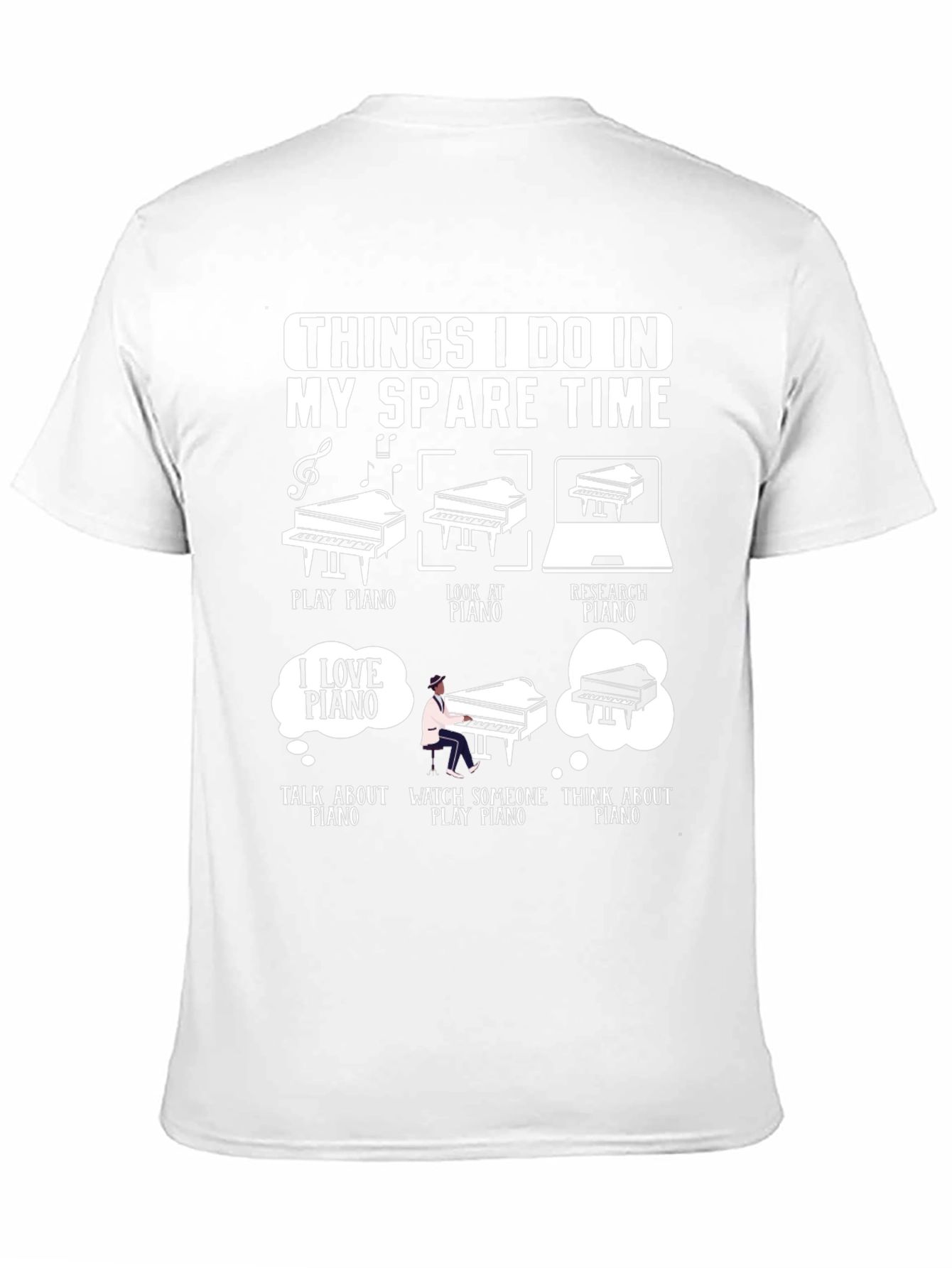 Piano Lover T-Shirt - Spare Time Activities