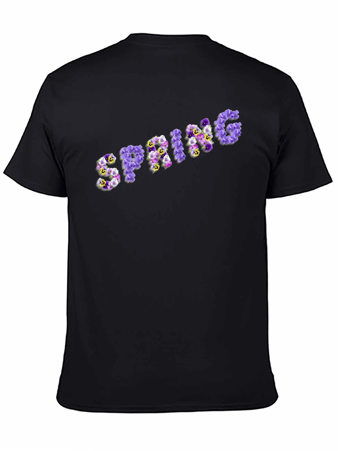 Floral Spring T-Shirt - Stylish Black Tee