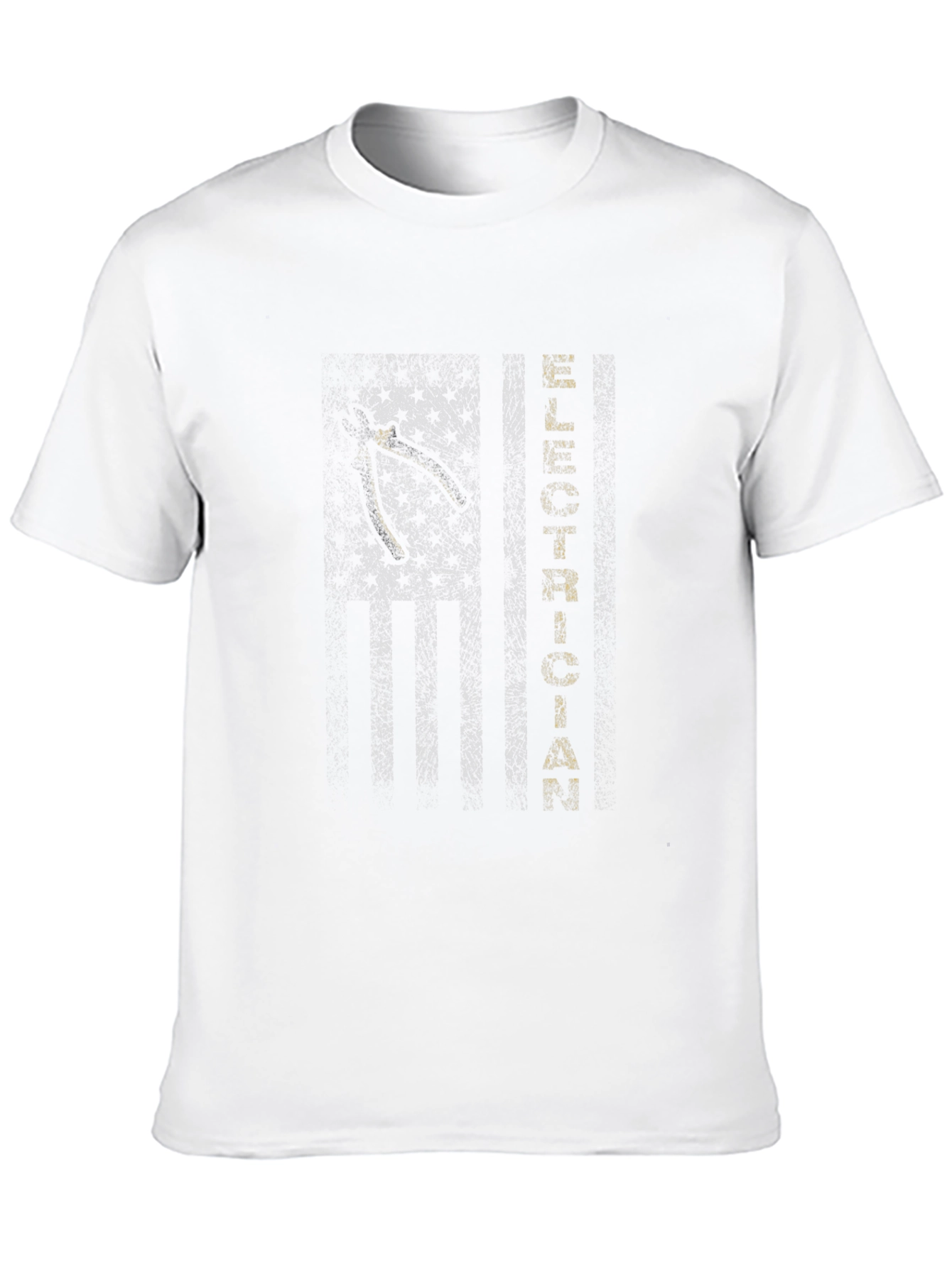 Electrician Flag Graphic T-Shirt - Black