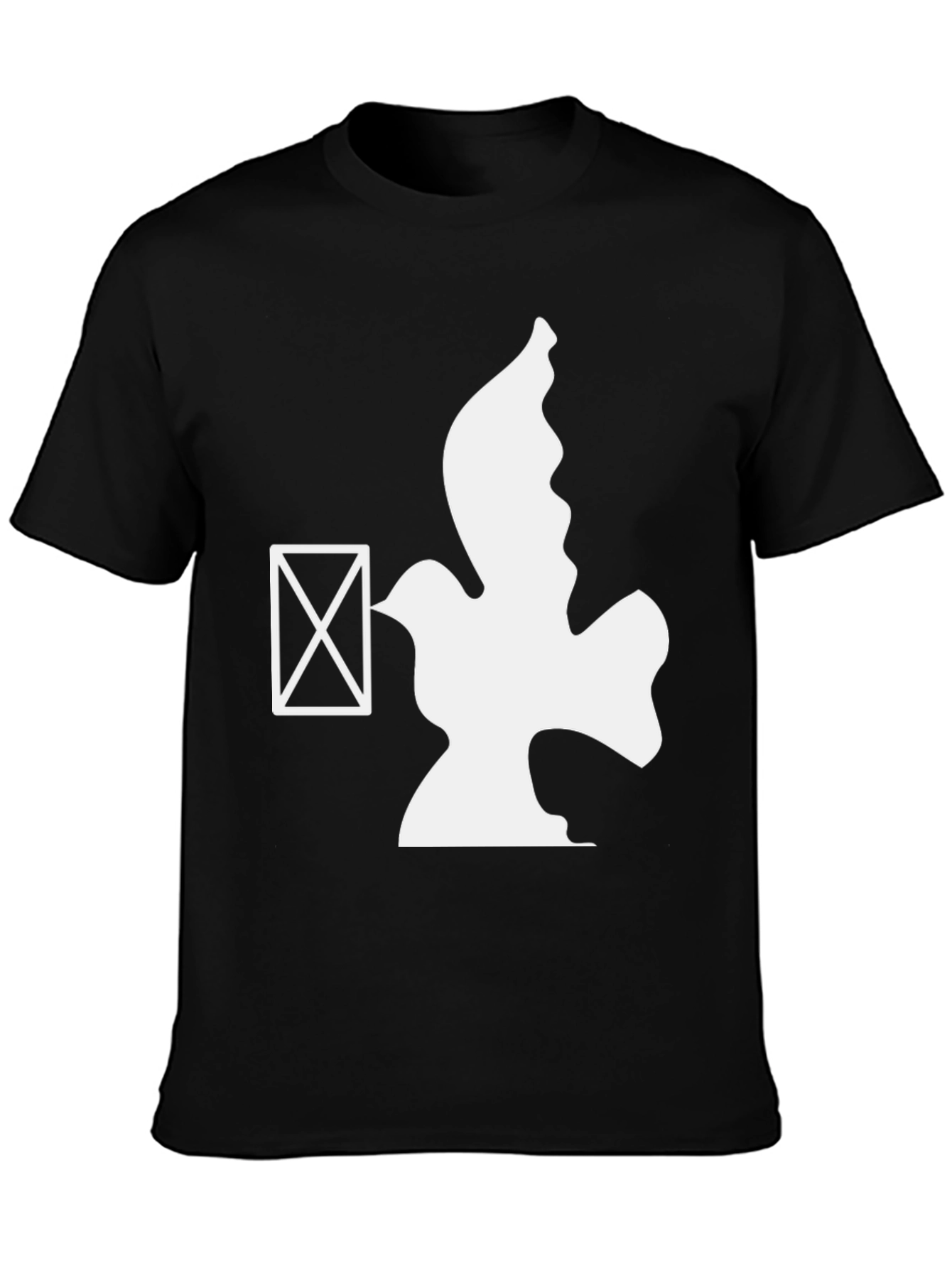Dove & Envelope Graphic Tee - Mens Black T-Shirt